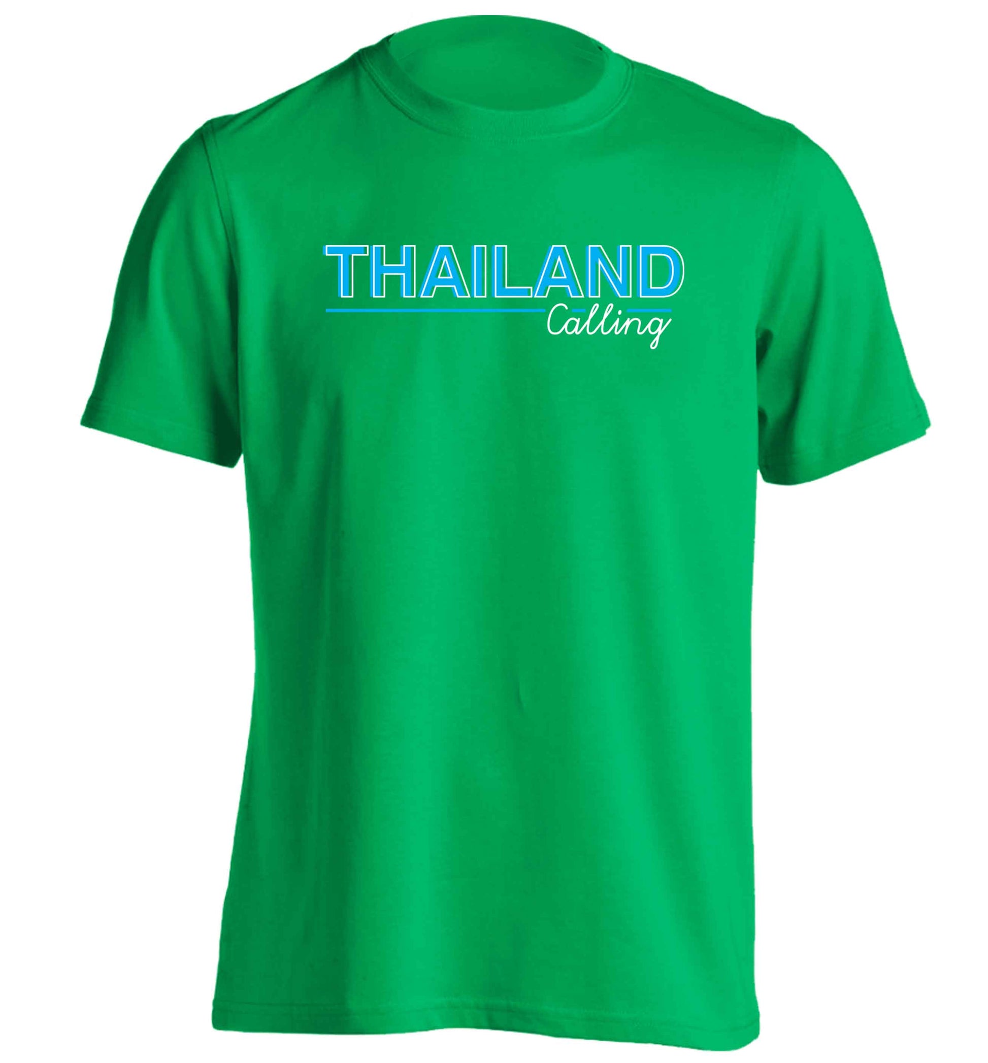 Thailand calling adults unisex green Tshirt 2XL