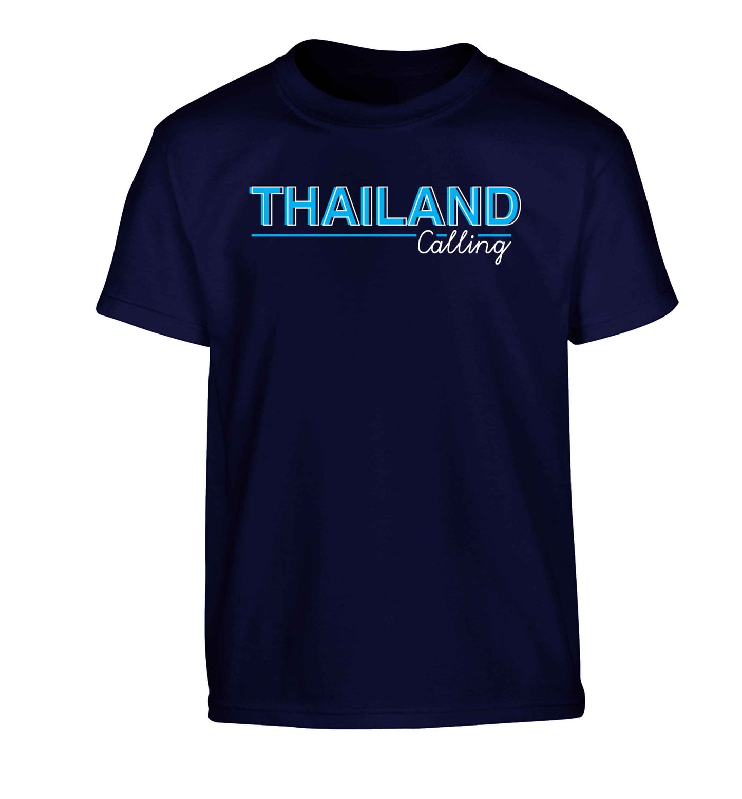 Thailand calling Children's navy Tshirt 12-13 Years
