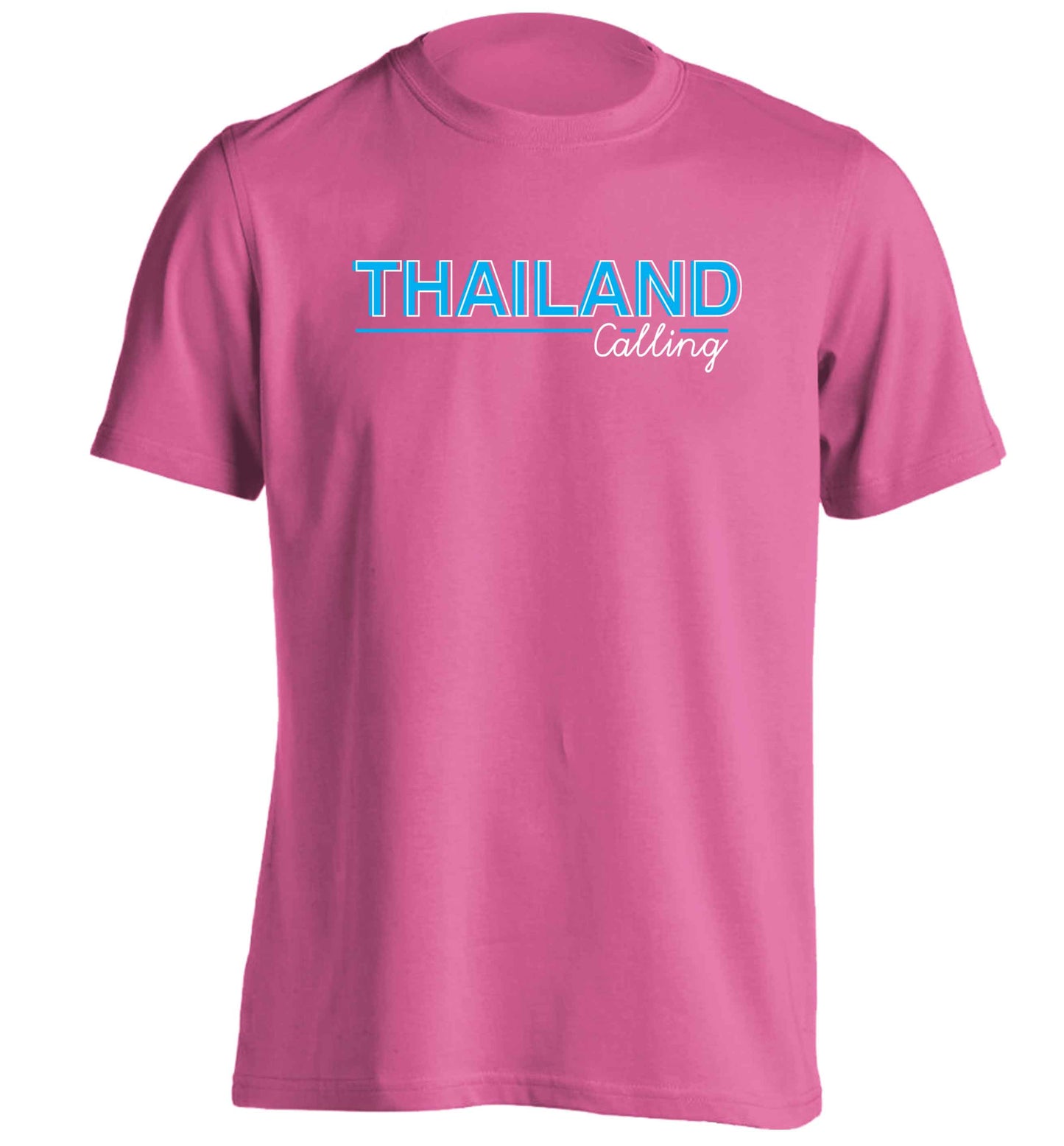 Thailand calling adults unisex pink Tshirt 2XL
