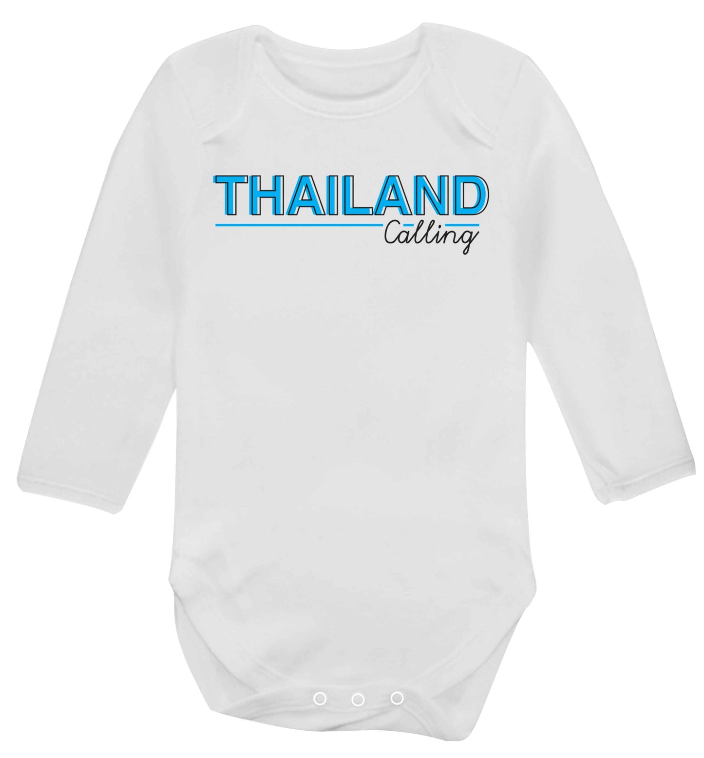Thailand calling Baby Vest long sleeved white 6-12 months