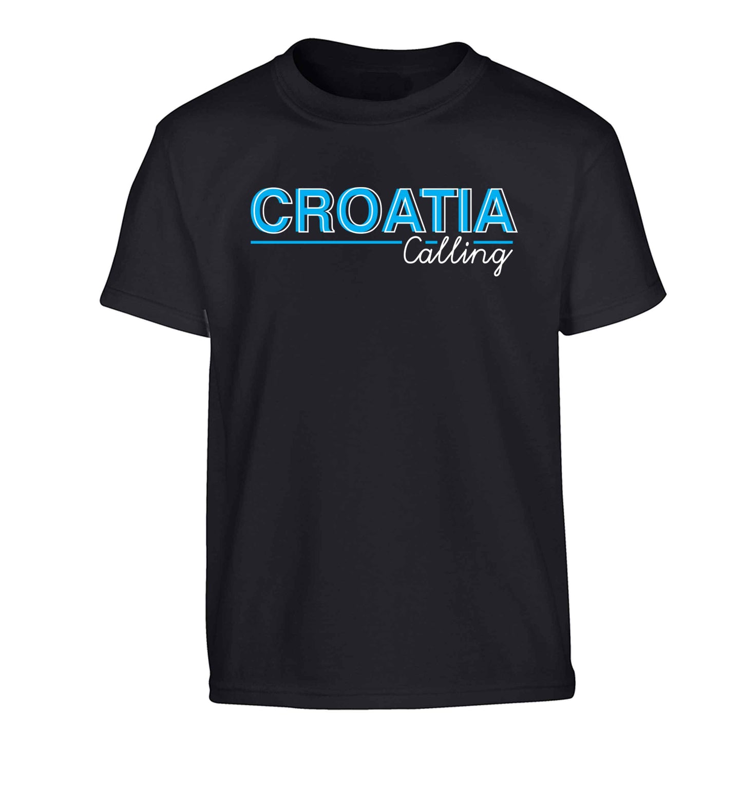 Croatia calling Children's black Tshirt 12-13 Years