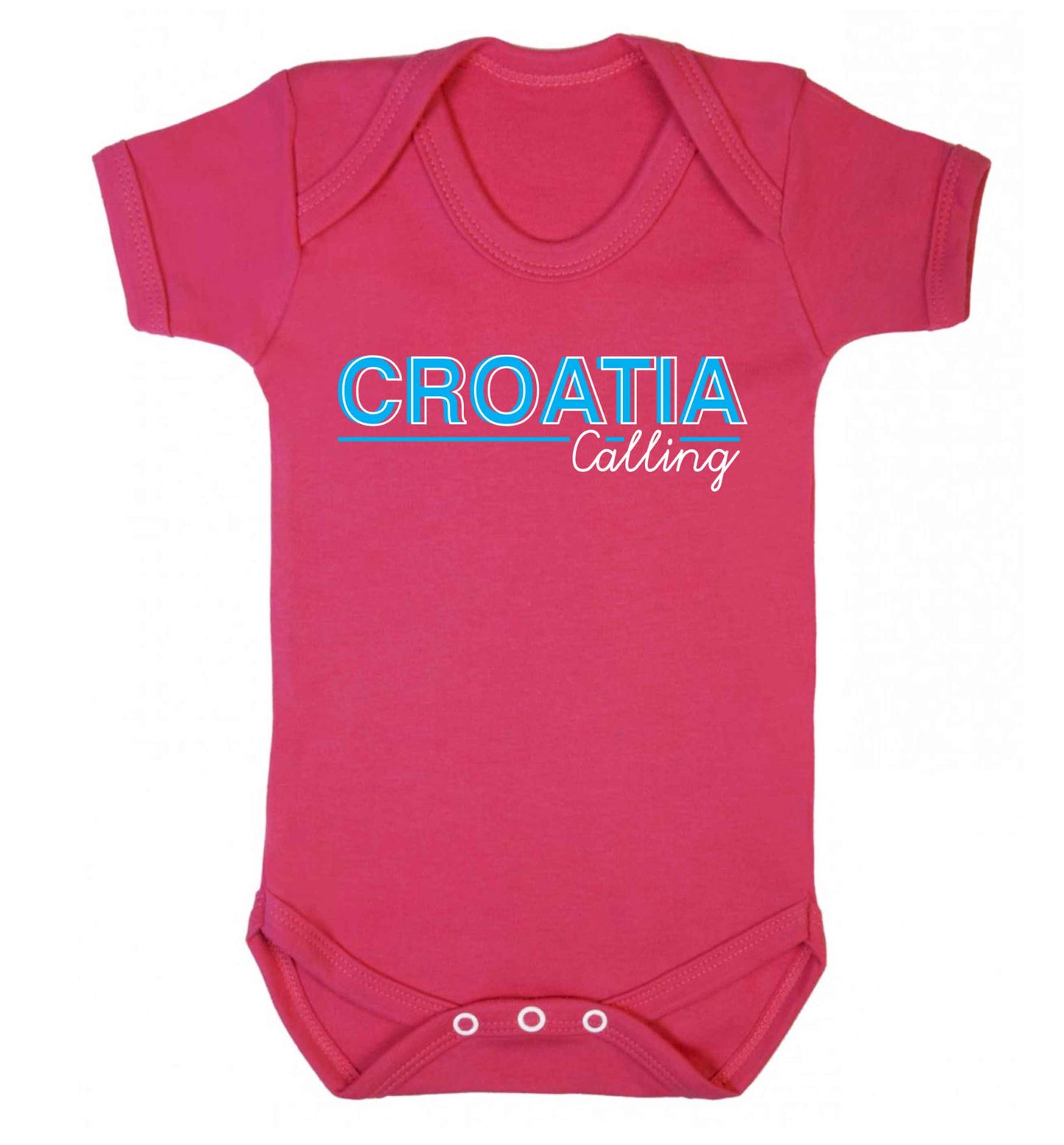 Croatia calling Baby Vest dark pink 18-24 months