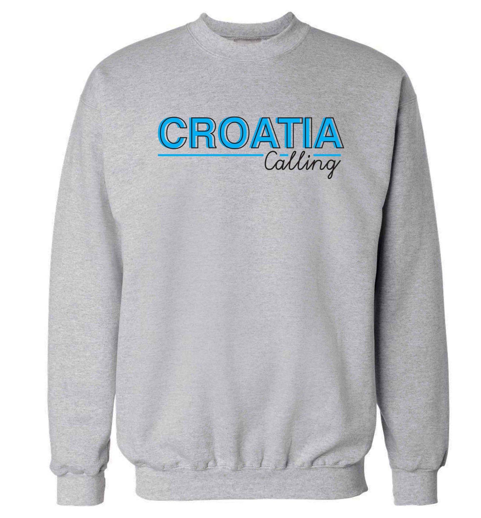 Croatia calling Adult's unisex grey Sweater 2XL