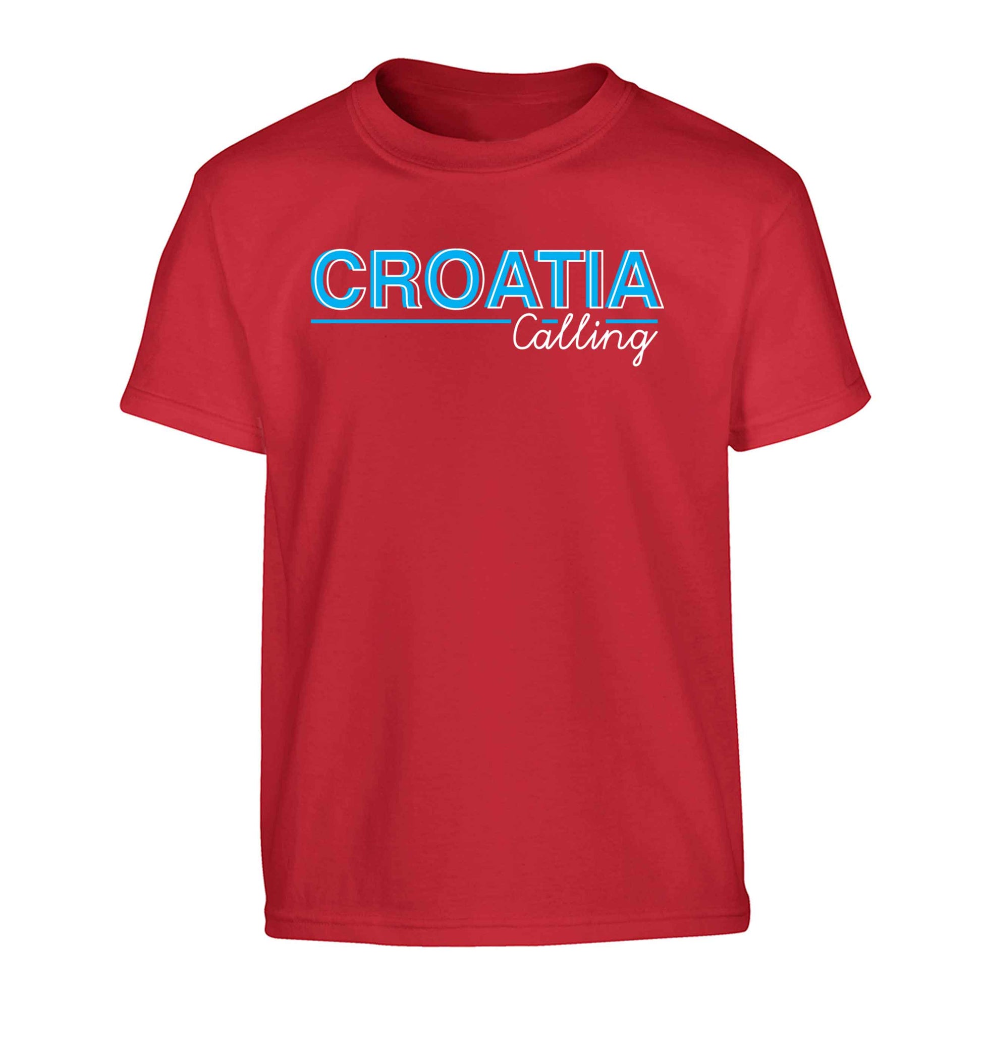 Croatia calling Children's red Tshirt 12-13 Years