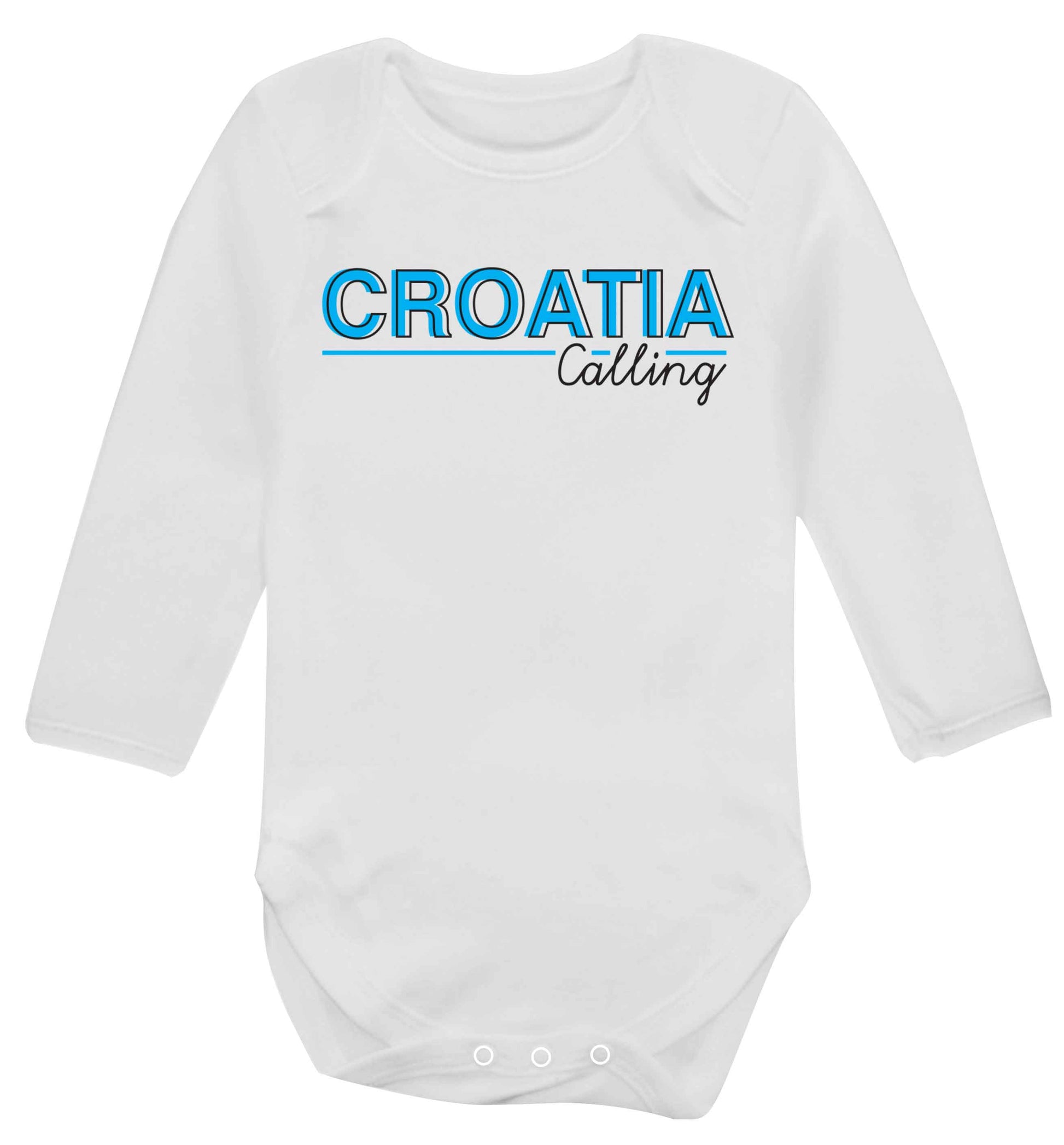 Croatia calling Baby Vest long sleeved white 6-12 months