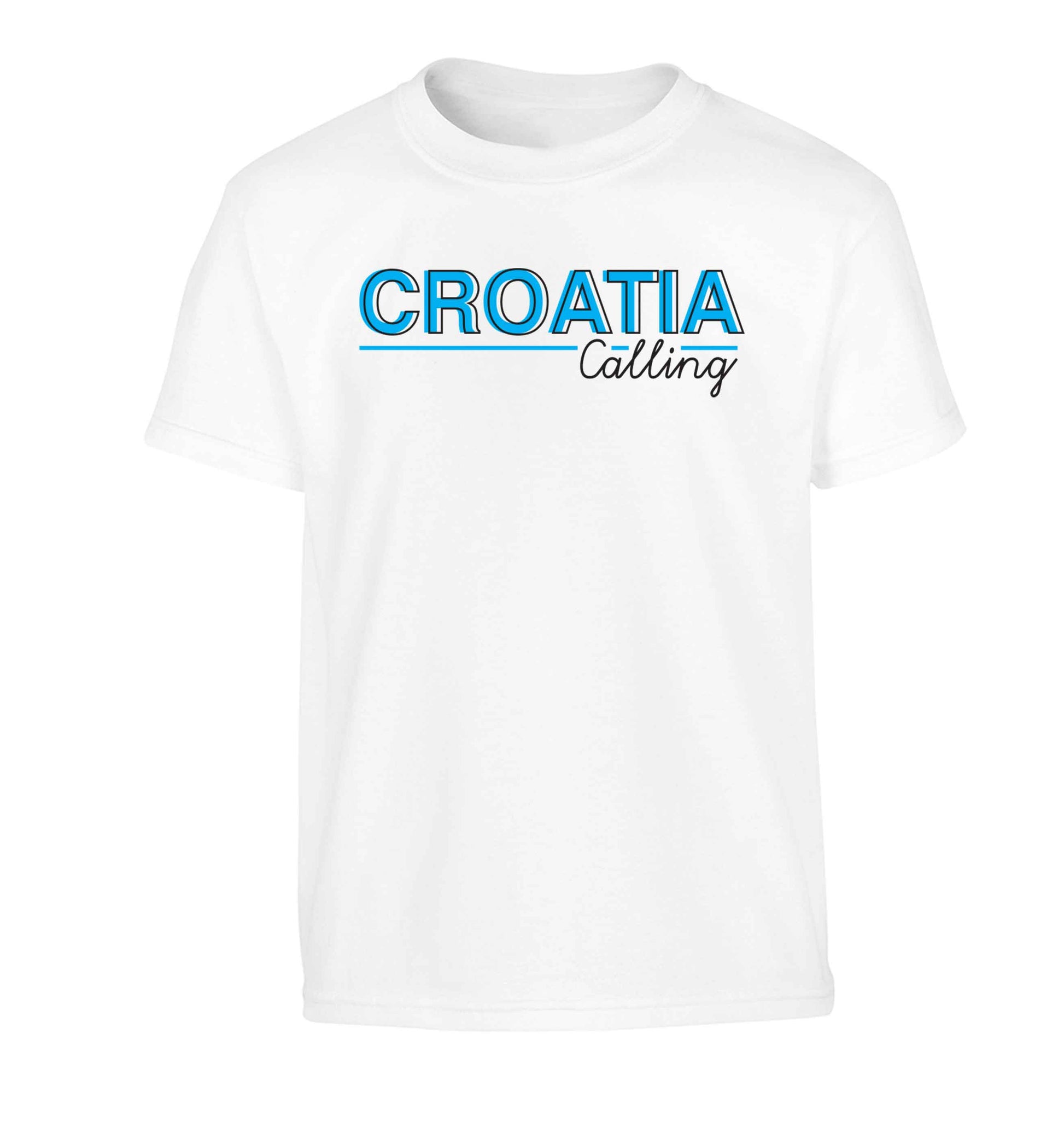 Croatia calling Children's white Tshirt 12-13 Years