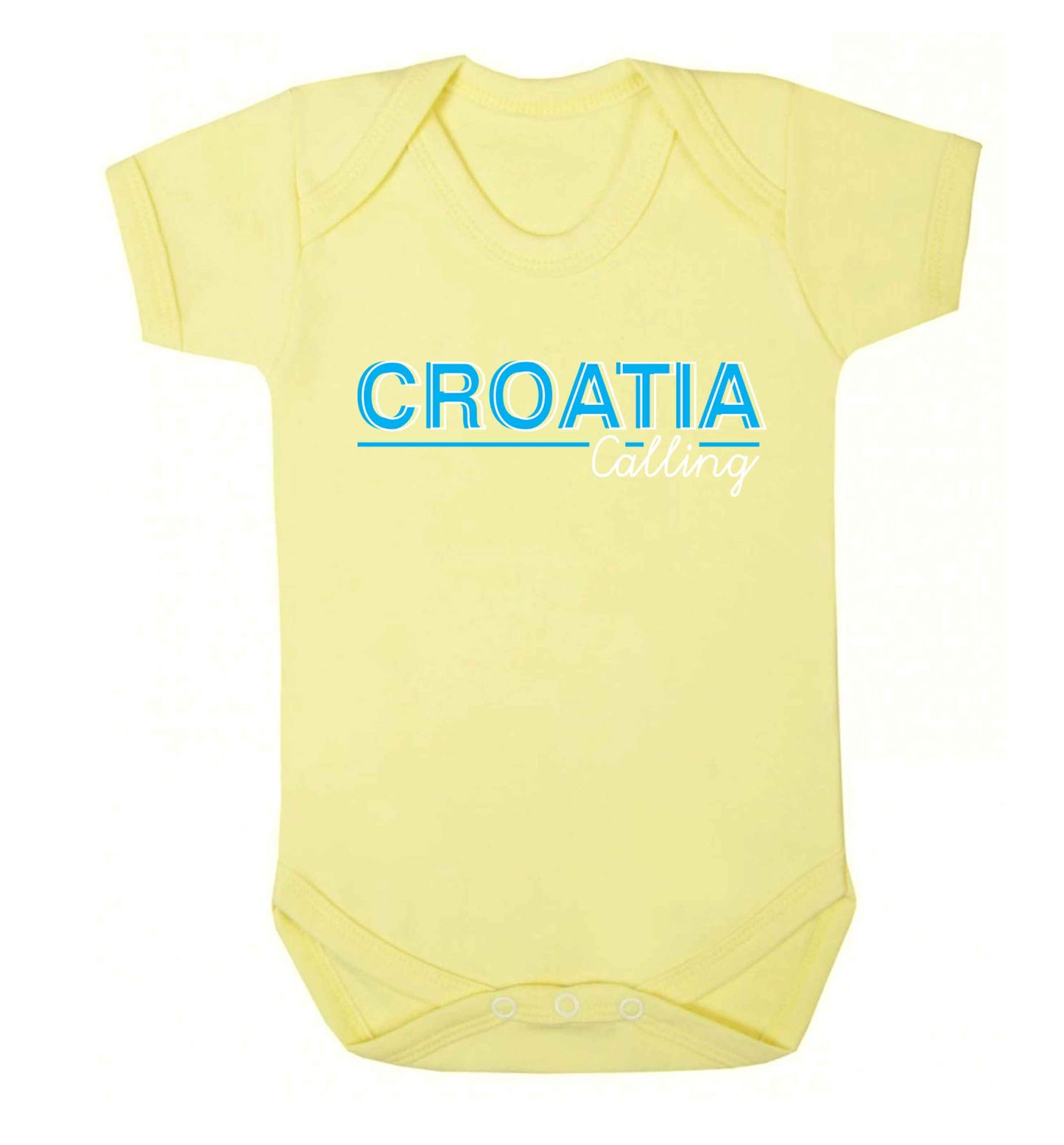 Croatia calling Baby Vest pale yellow 18-24 months