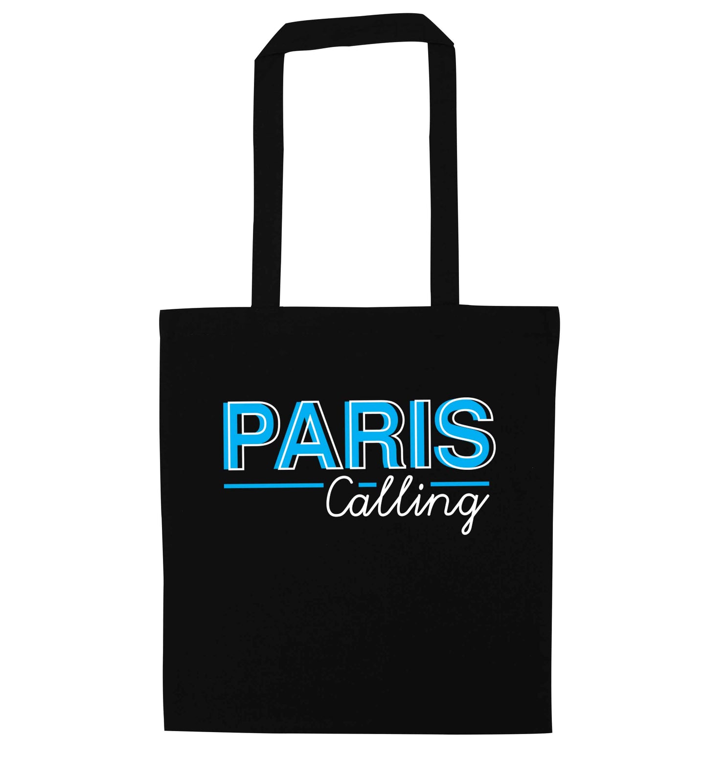 Paris calling black tote bag