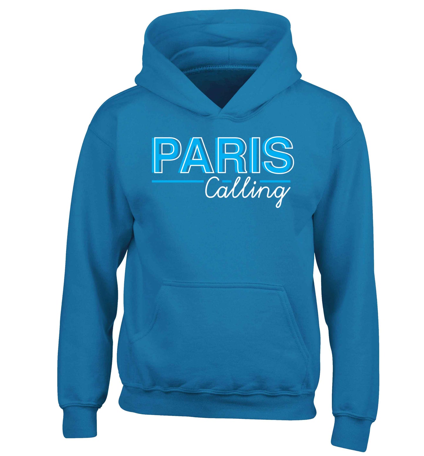 Paris calling children's blue hoodie 12-13 Years