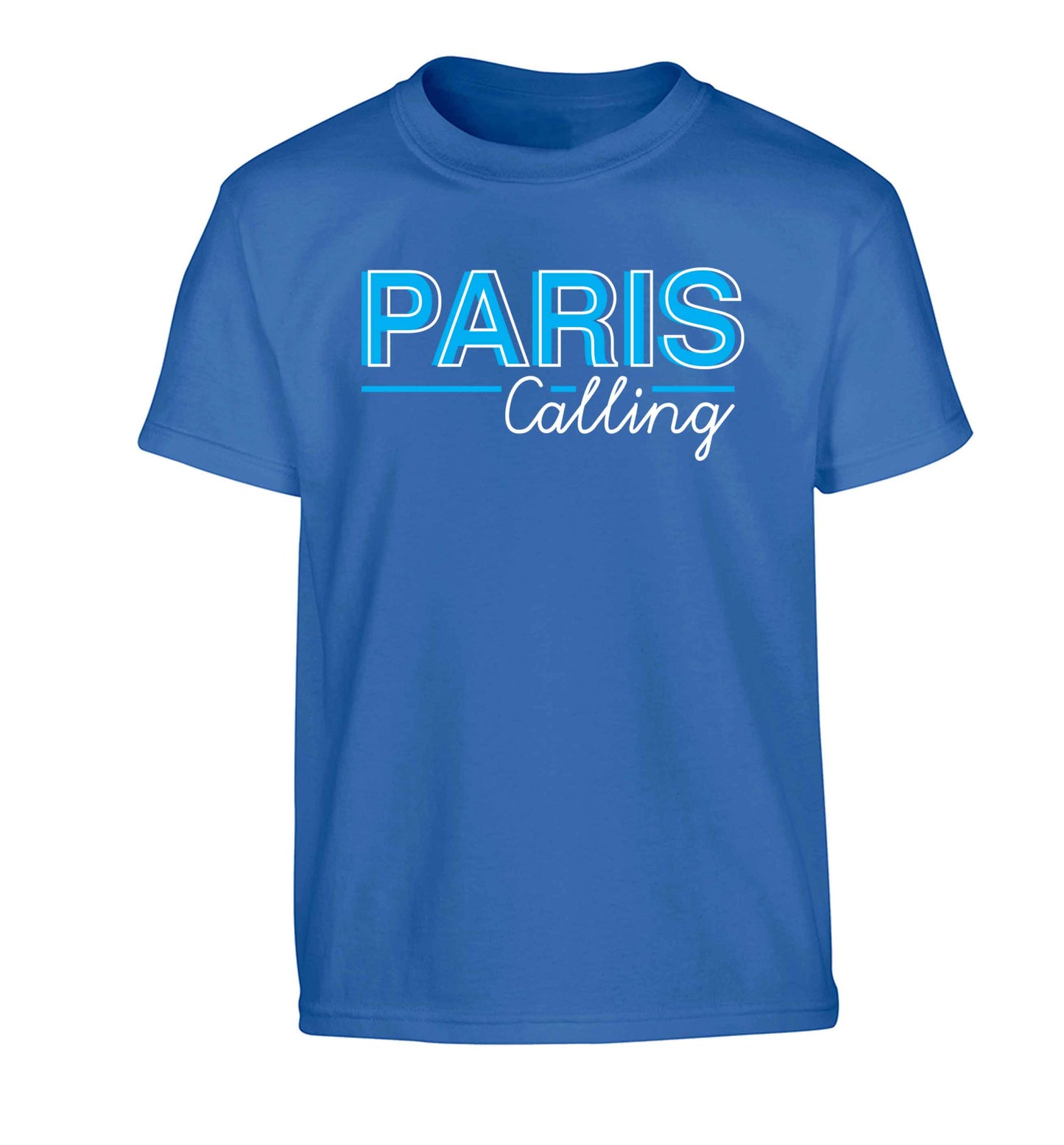 Paris calling Children's blue Tshirt 12-13 Years