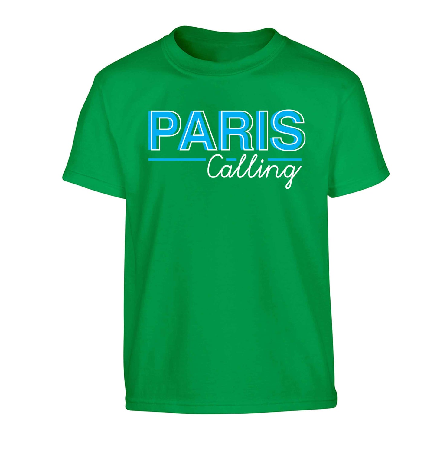 Paris calling Children's green Tshirt 12-13 Years