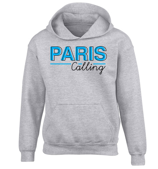 Paris calling children's grey hoodie 12-13 Years