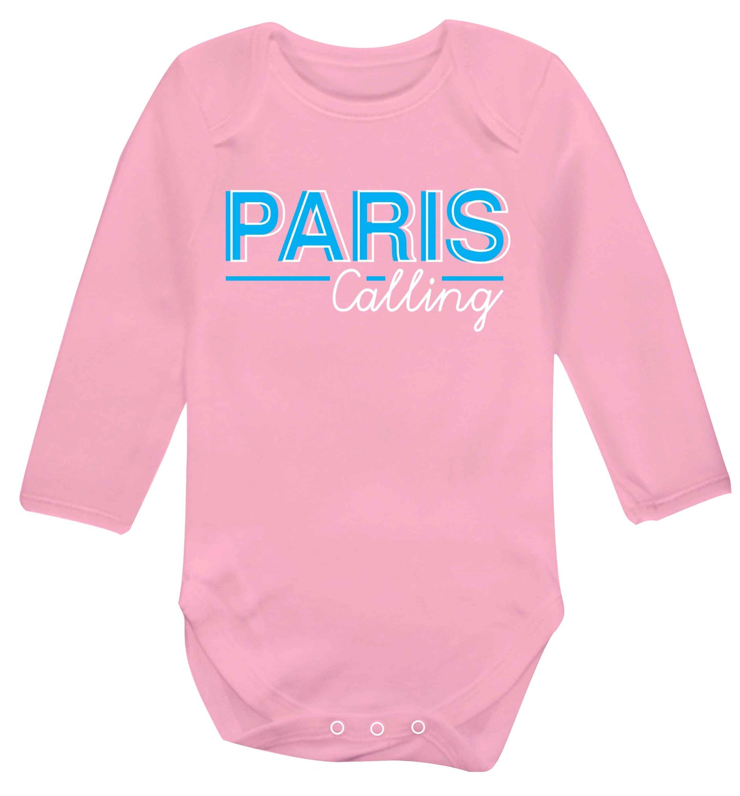 Paris calling Baby Vest long sleeved pale pink 6-12 months