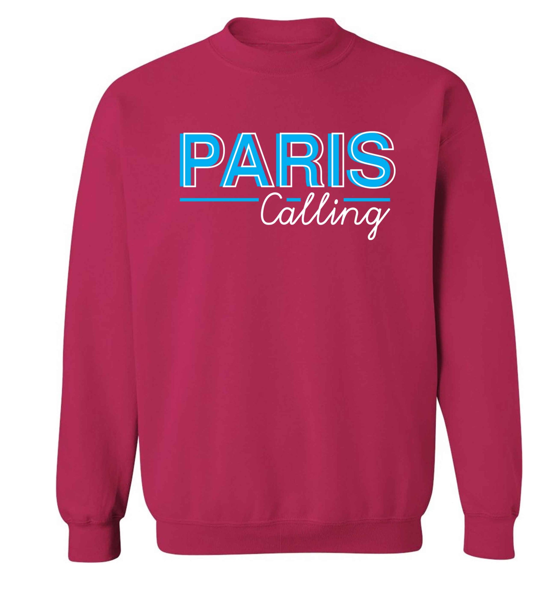 Paris calling Adult's unisex pink Sweater 2XL