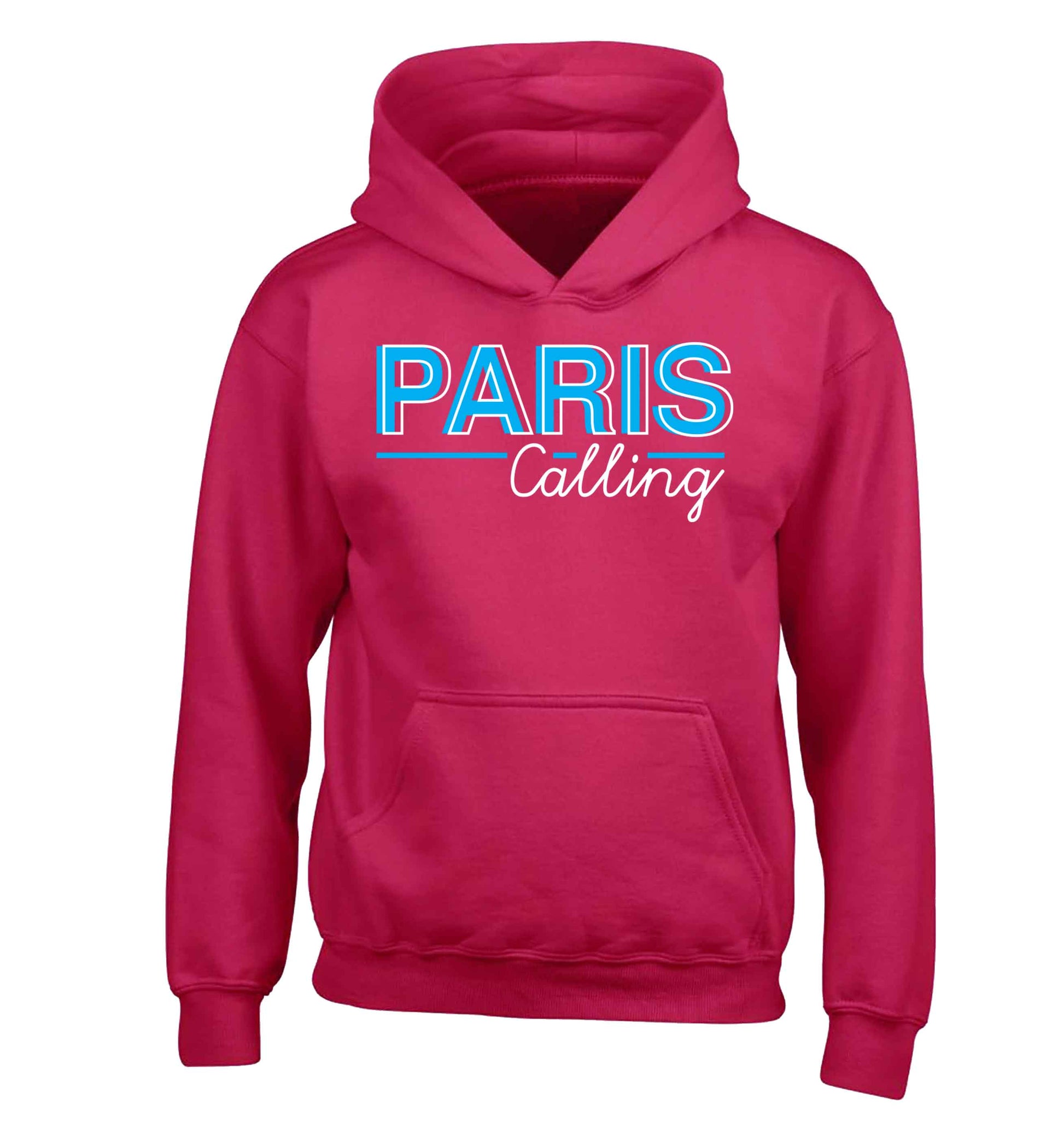 Paris calling children's pink hoodie 12-13 Years