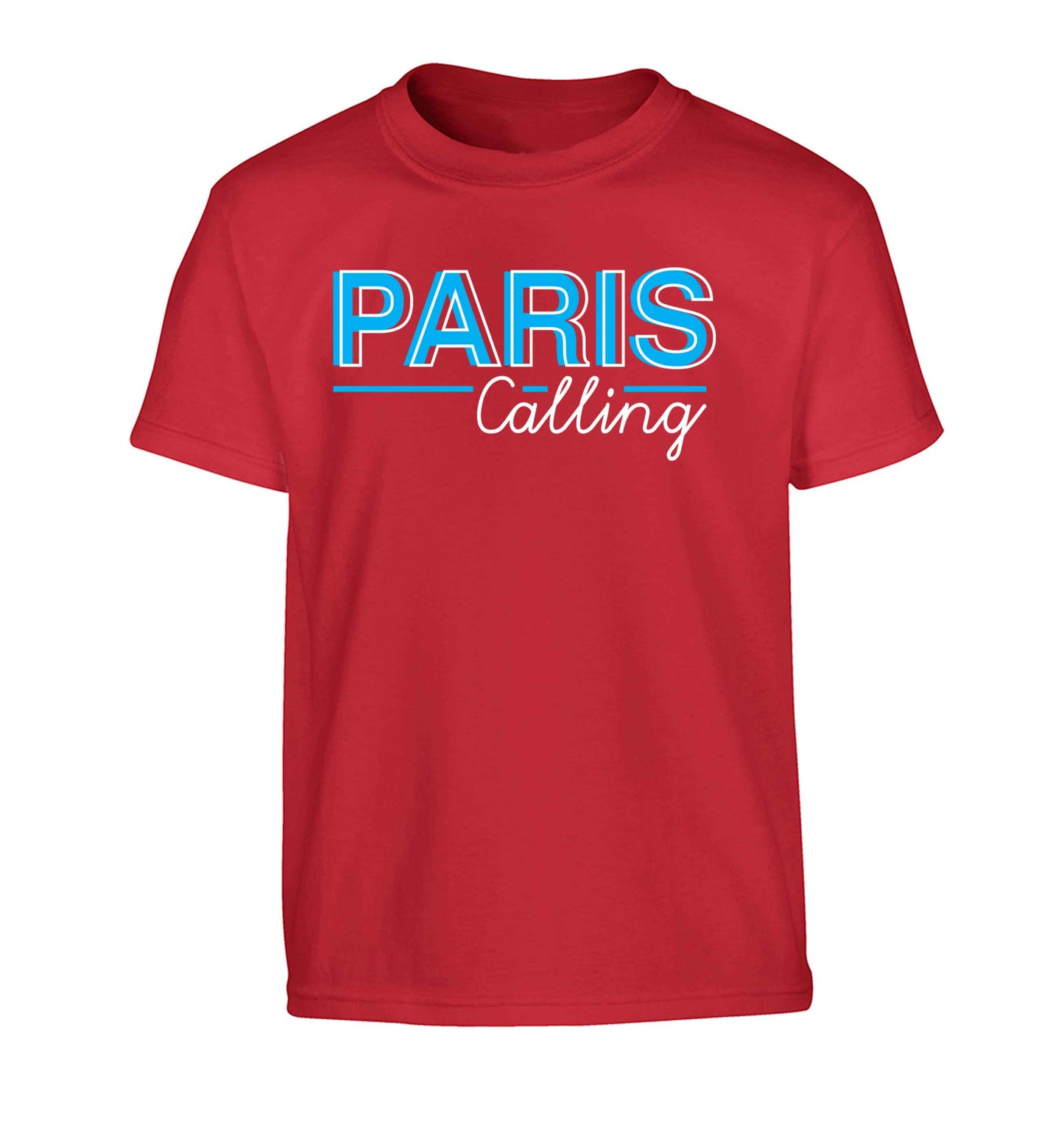 Paris calling Children's red Tshirt 12-13 Years