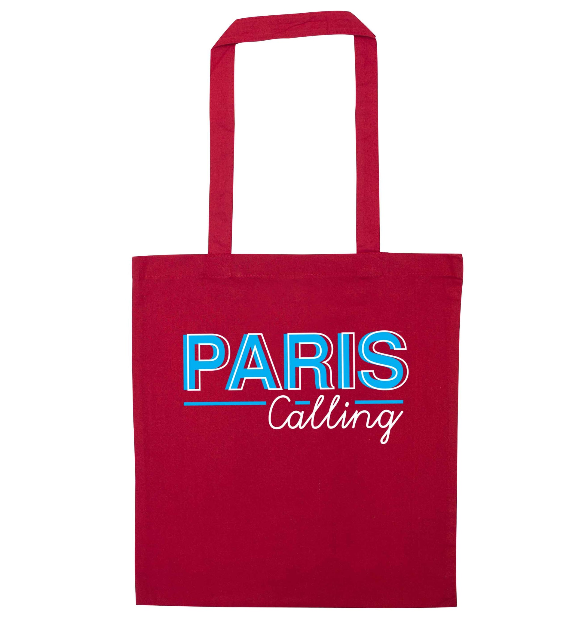 Paris calling red tote bag