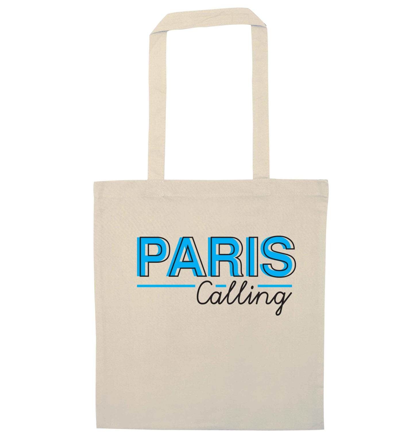 Paris calling natural tote bag