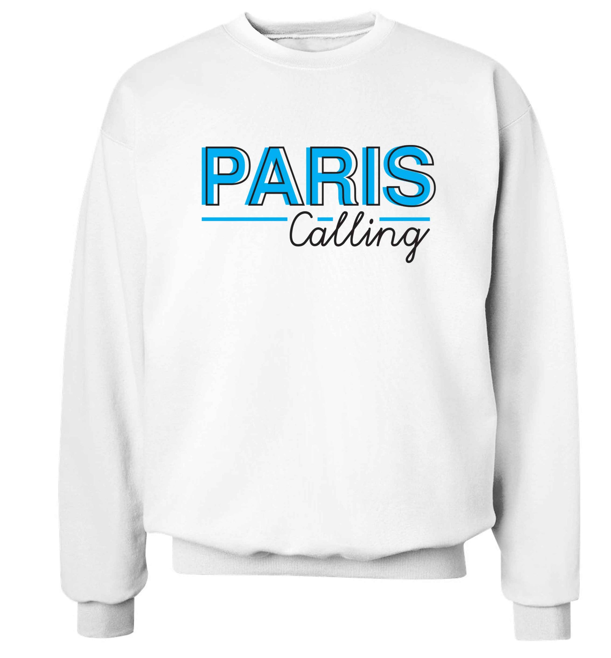 Paris calling Adult's unisex white Sweater 2XL