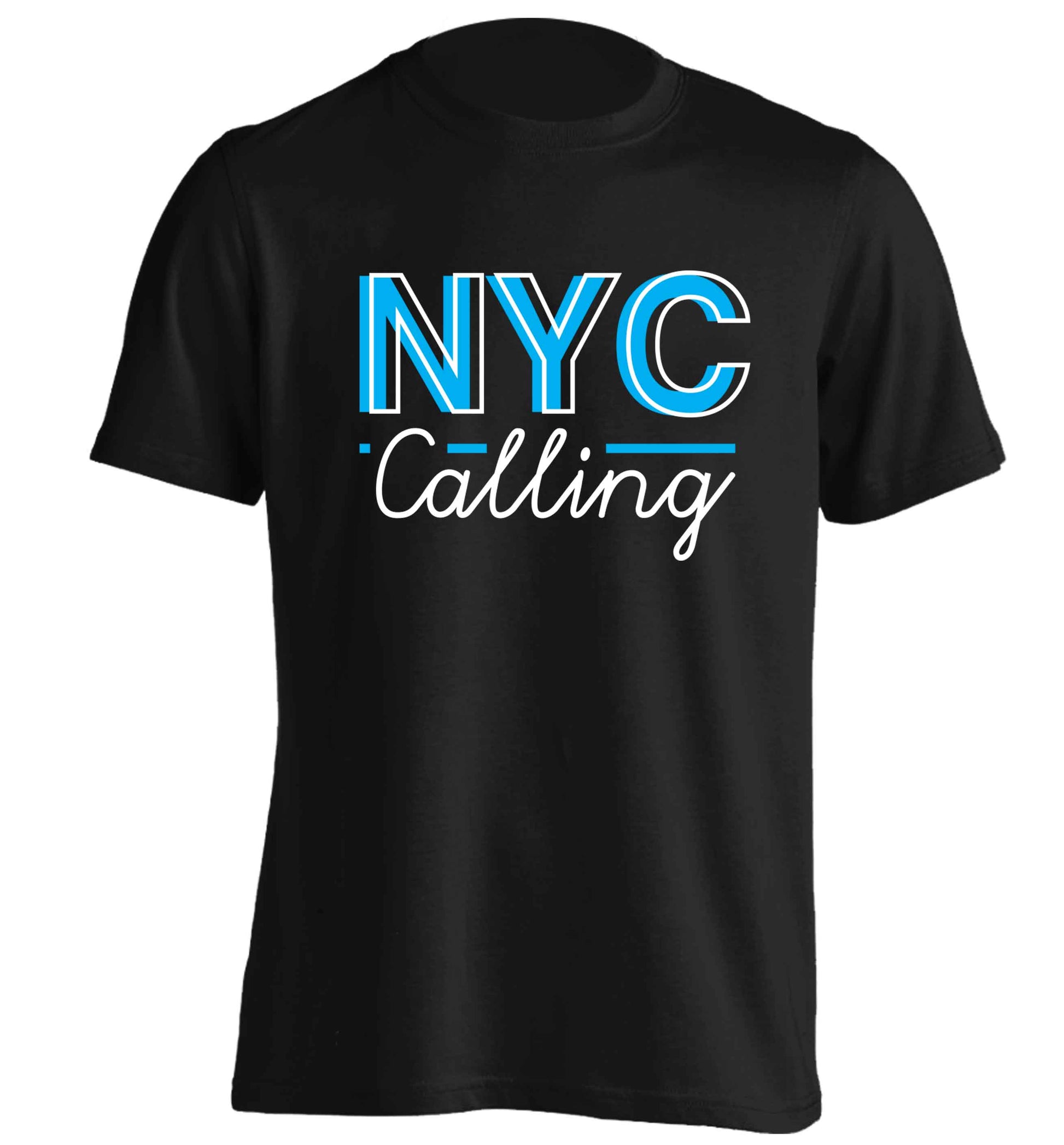 NYC calling adults unisex black Tshirt 2XL