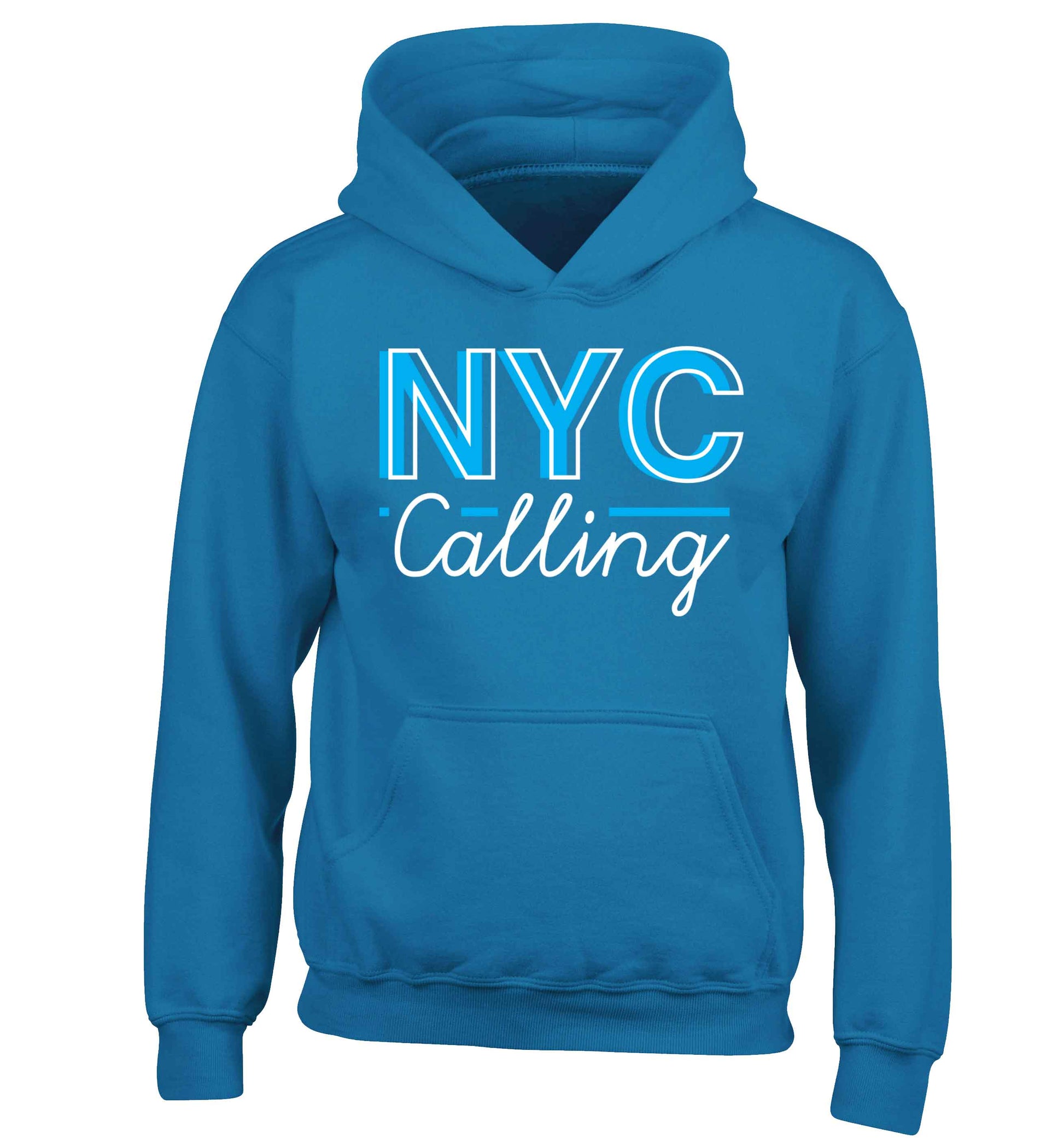 NYC calling children's blue hoodie 12-13 Years
