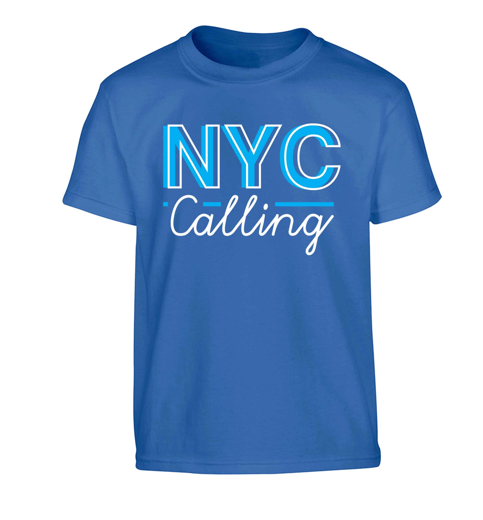 NYC calling Children's blue Tshirt 12-13 Years