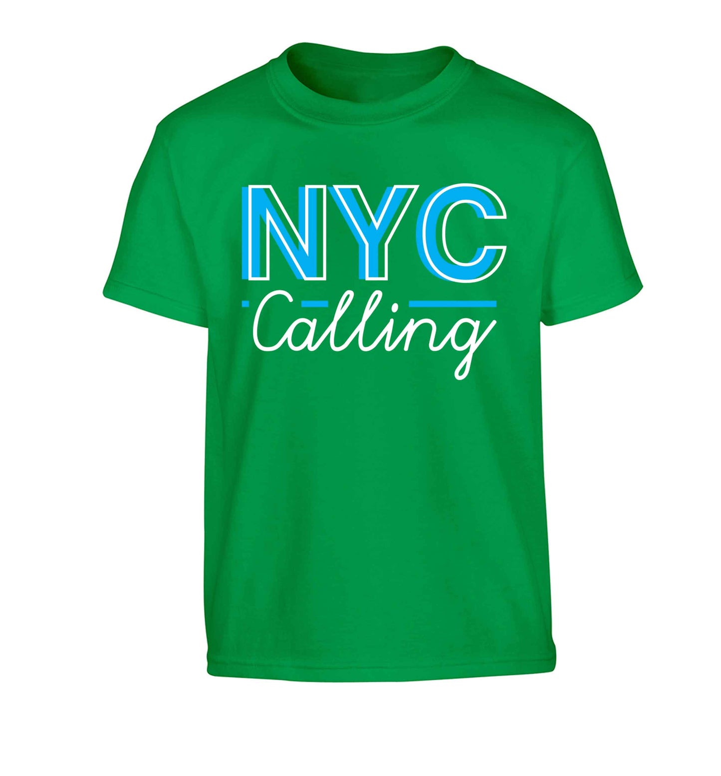 NYC calling Children's green Tshirt 12-13 Years