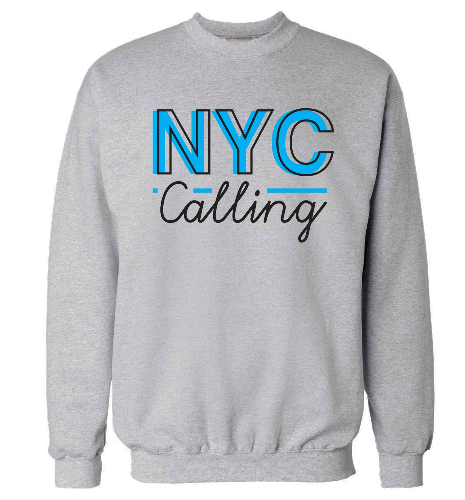 NYC calling Adult's unisex grey Sweater 2XL