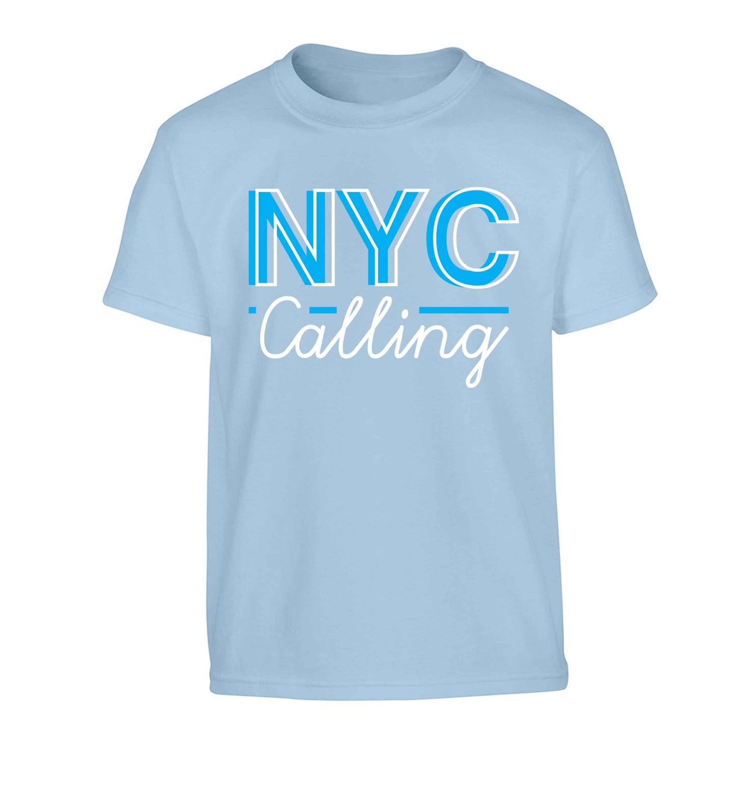 NYC calling Children's light blue Tshirt 12-13 Years