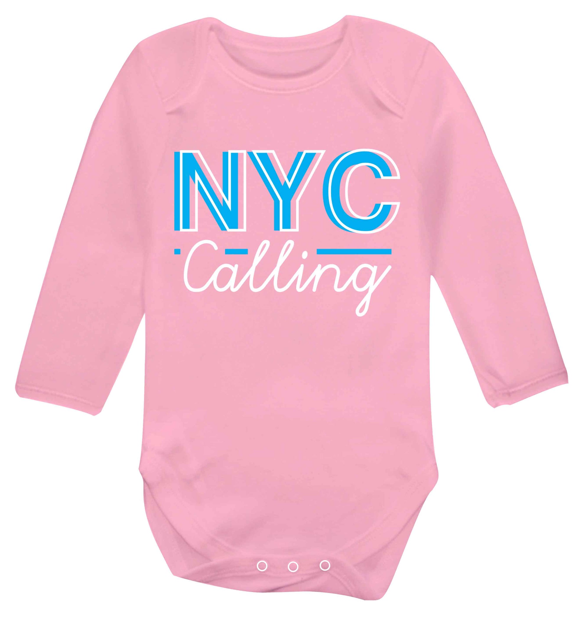 NYC calling Baby Vest long sleeved pale pink 6-12 months