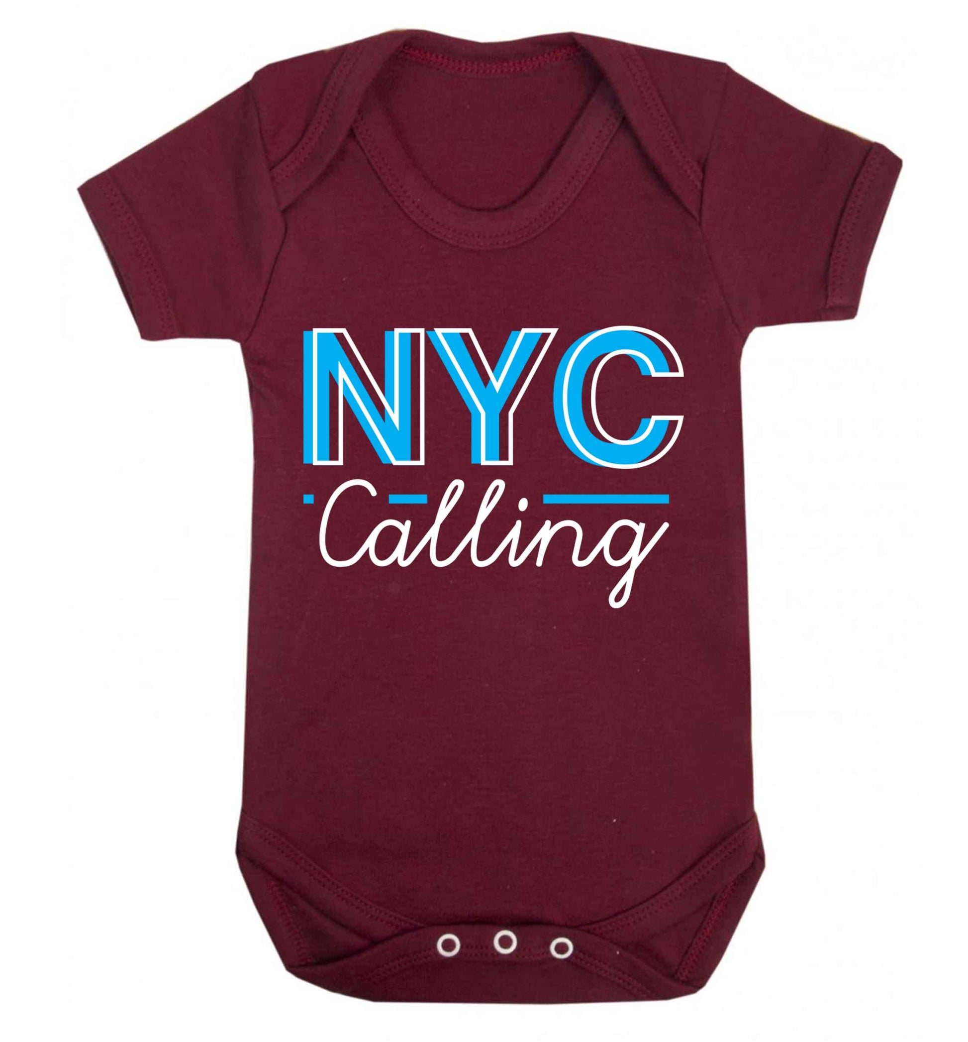 NYC calling Baby Vest maroon 18-24 months