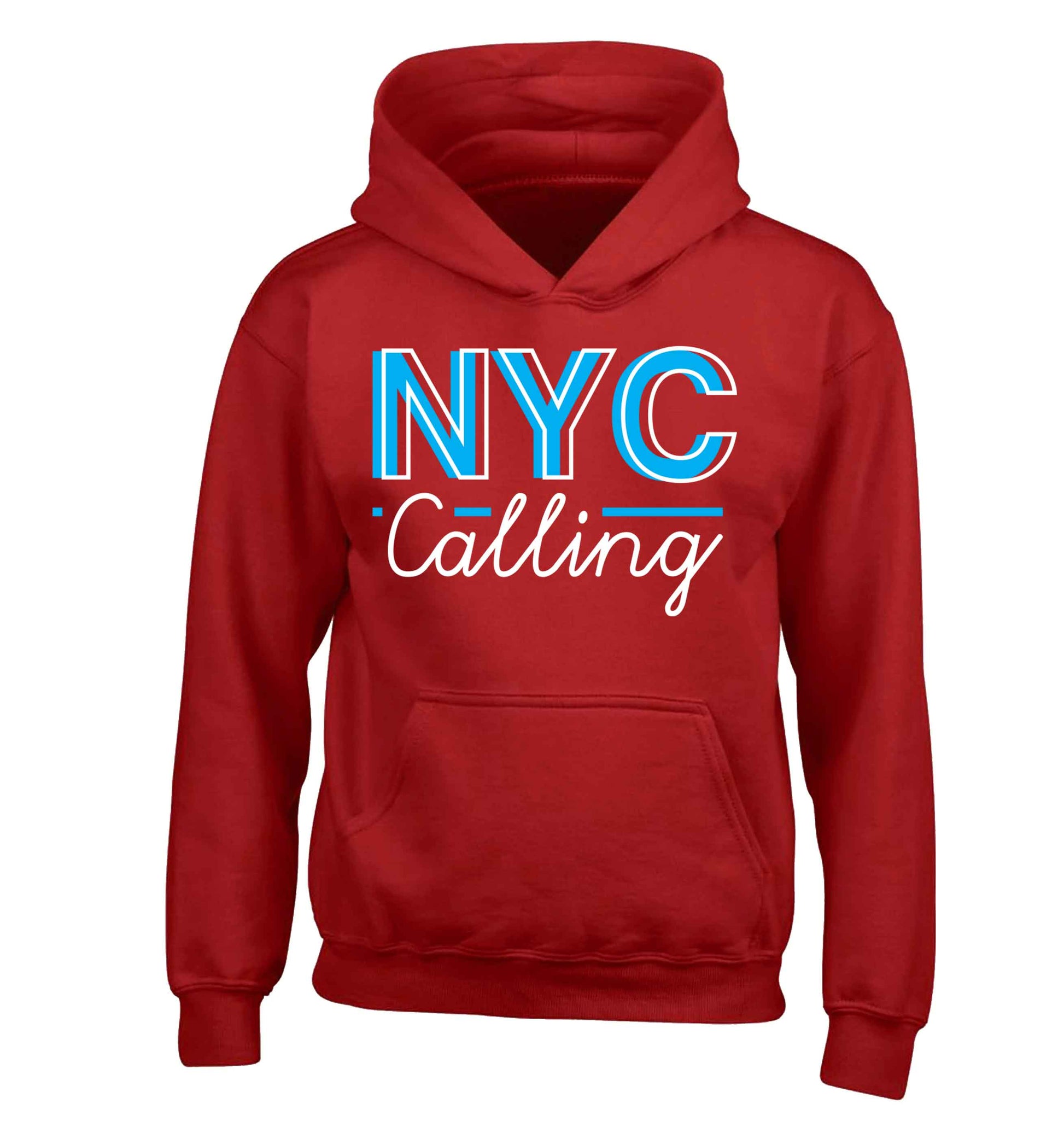 NYC calling children's red hoodie 12-13 Years