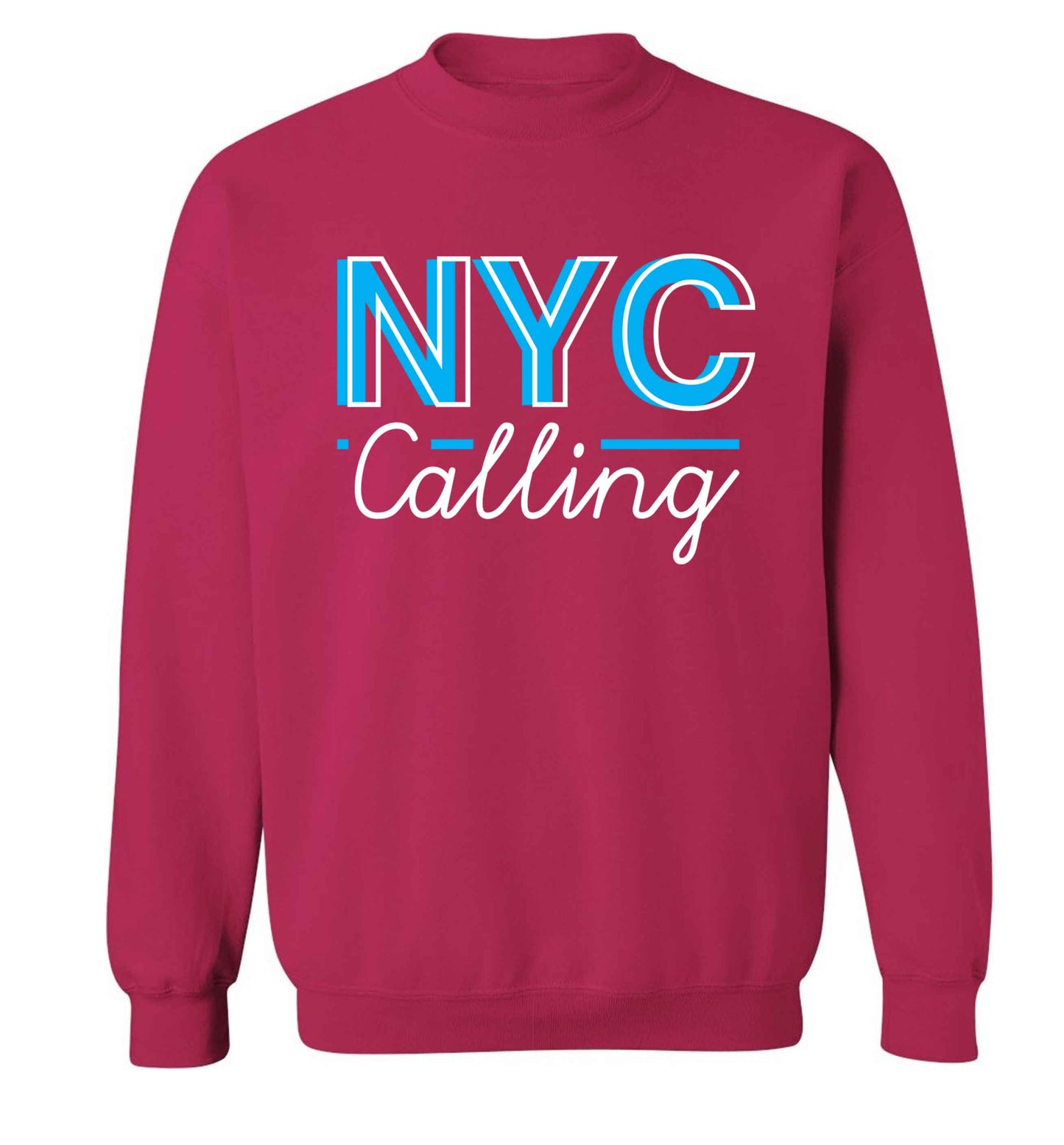 NYC calling Adult's unisex pink Sweater 2XL
