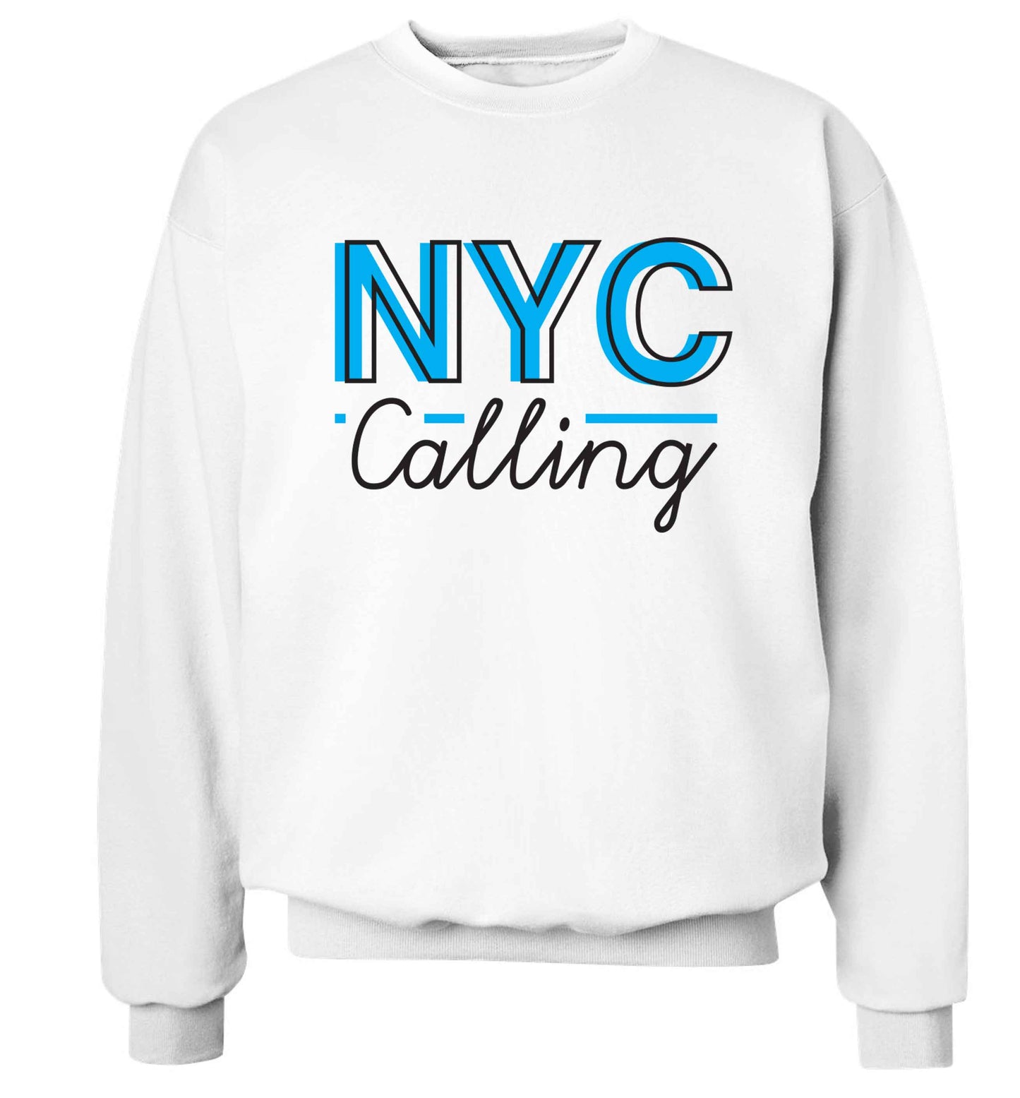 NYC calling Adult's unisex white Sweater 2XL