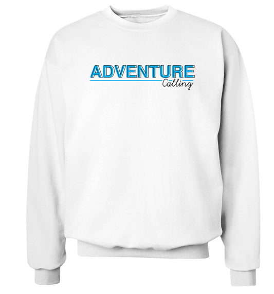 Adventure calling Adult's unisex white Sweater 2XL