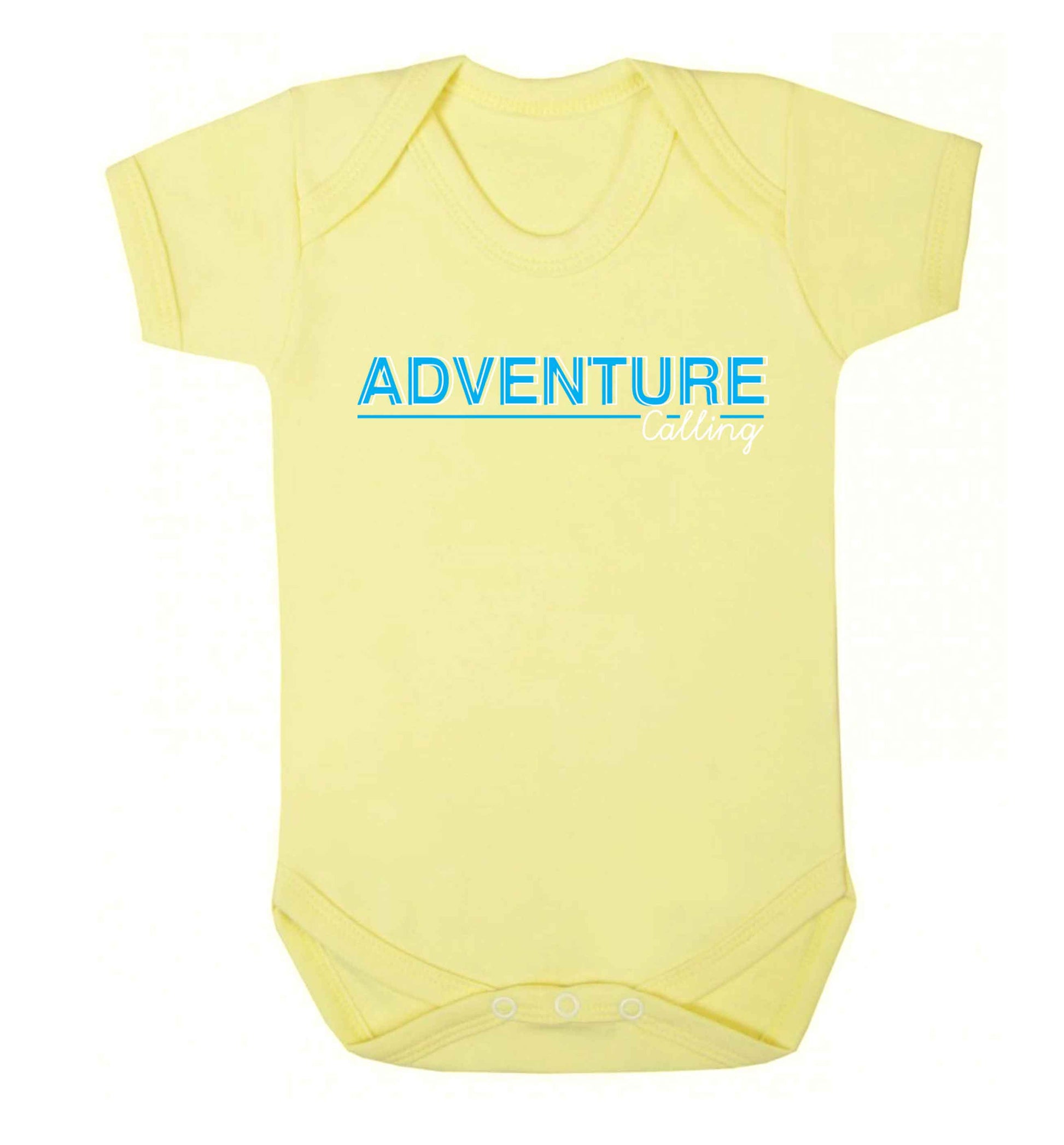 Adventure calling Baby Vest pale yellow 18-24 months