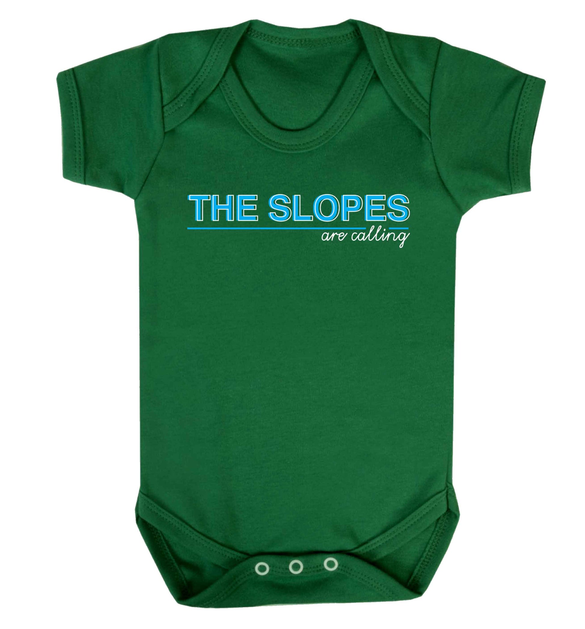 The slopes are calling Baby Vest green 18-24 months