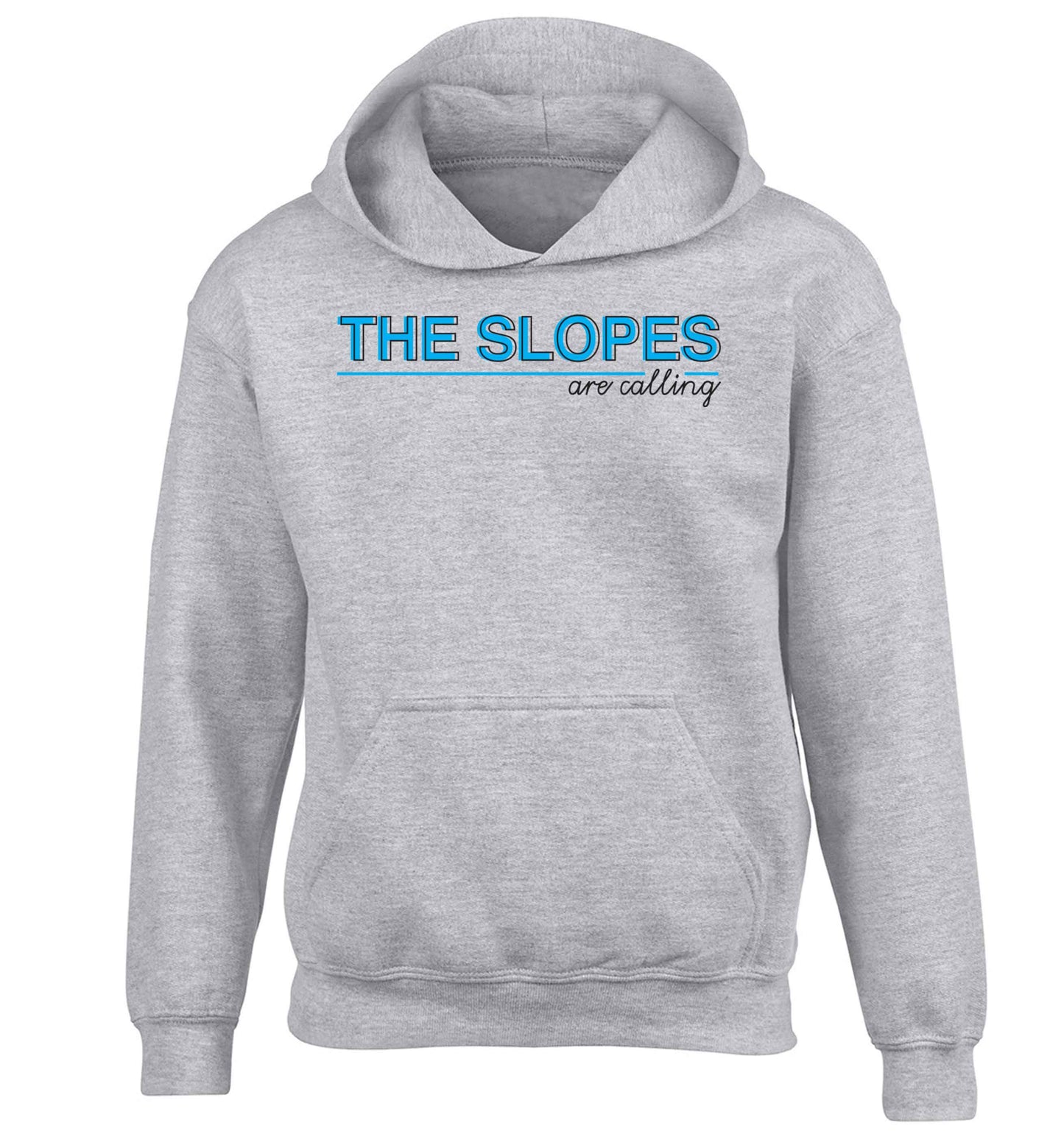 The slopes are calling children's grey hoodie 12-13 Years