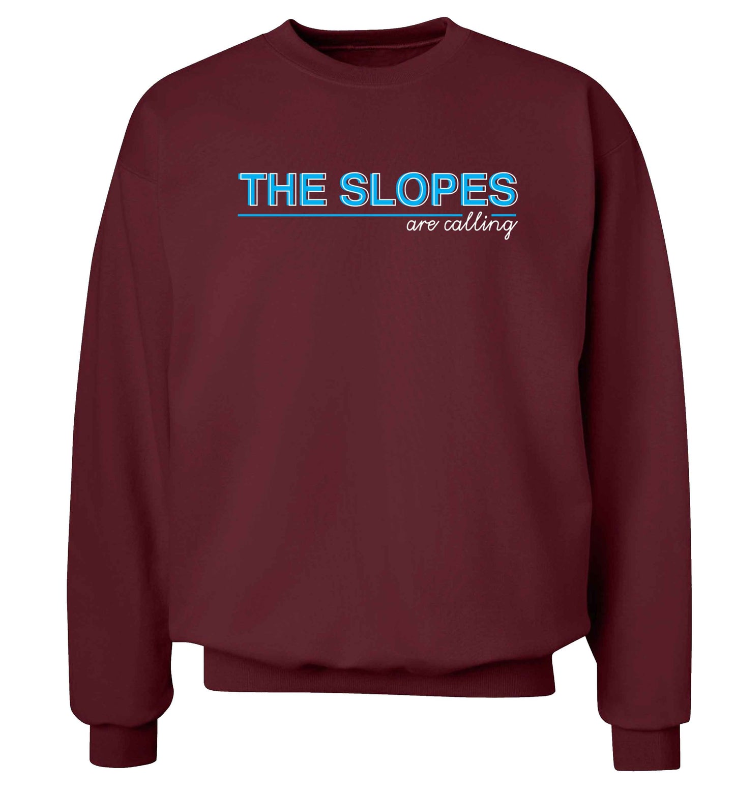 The slopes are calling Adult's unisex maroon Sweater 2XL