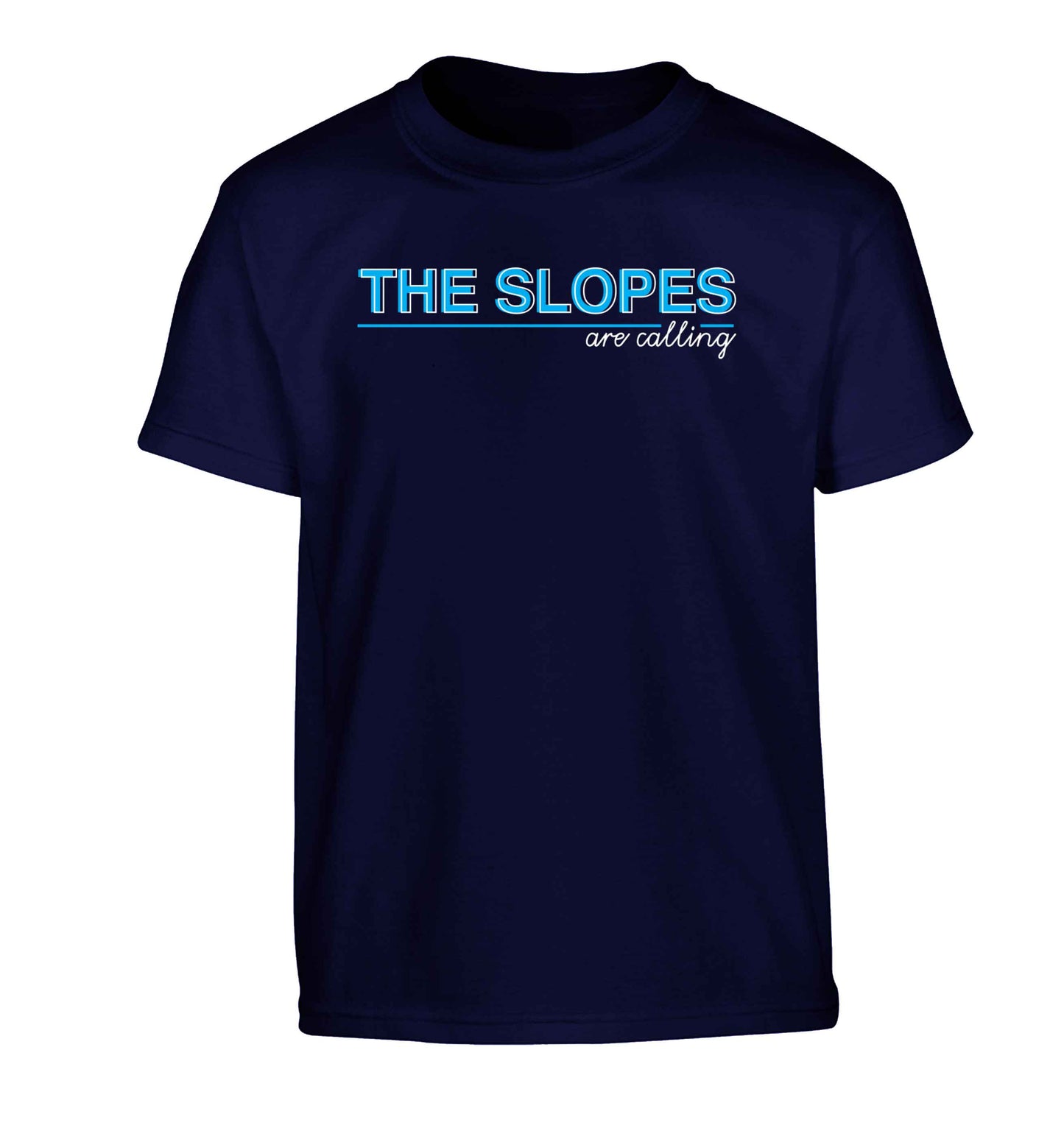 The slopes are calling Children's navy Tshirt 12-13 Years