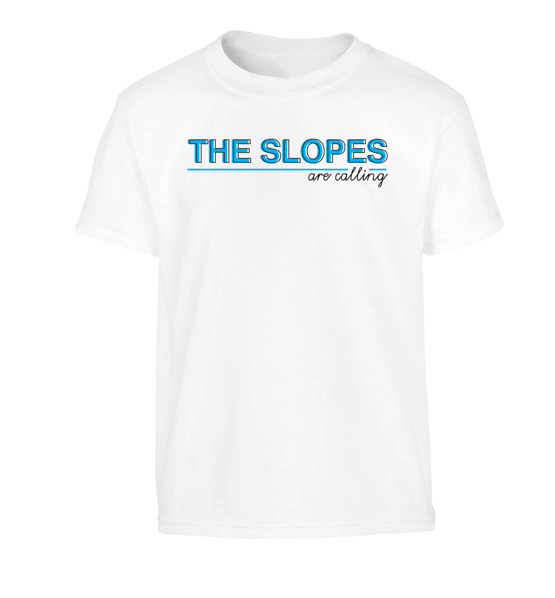 The slopes are calling Children's white Tshirt 12-13 Years