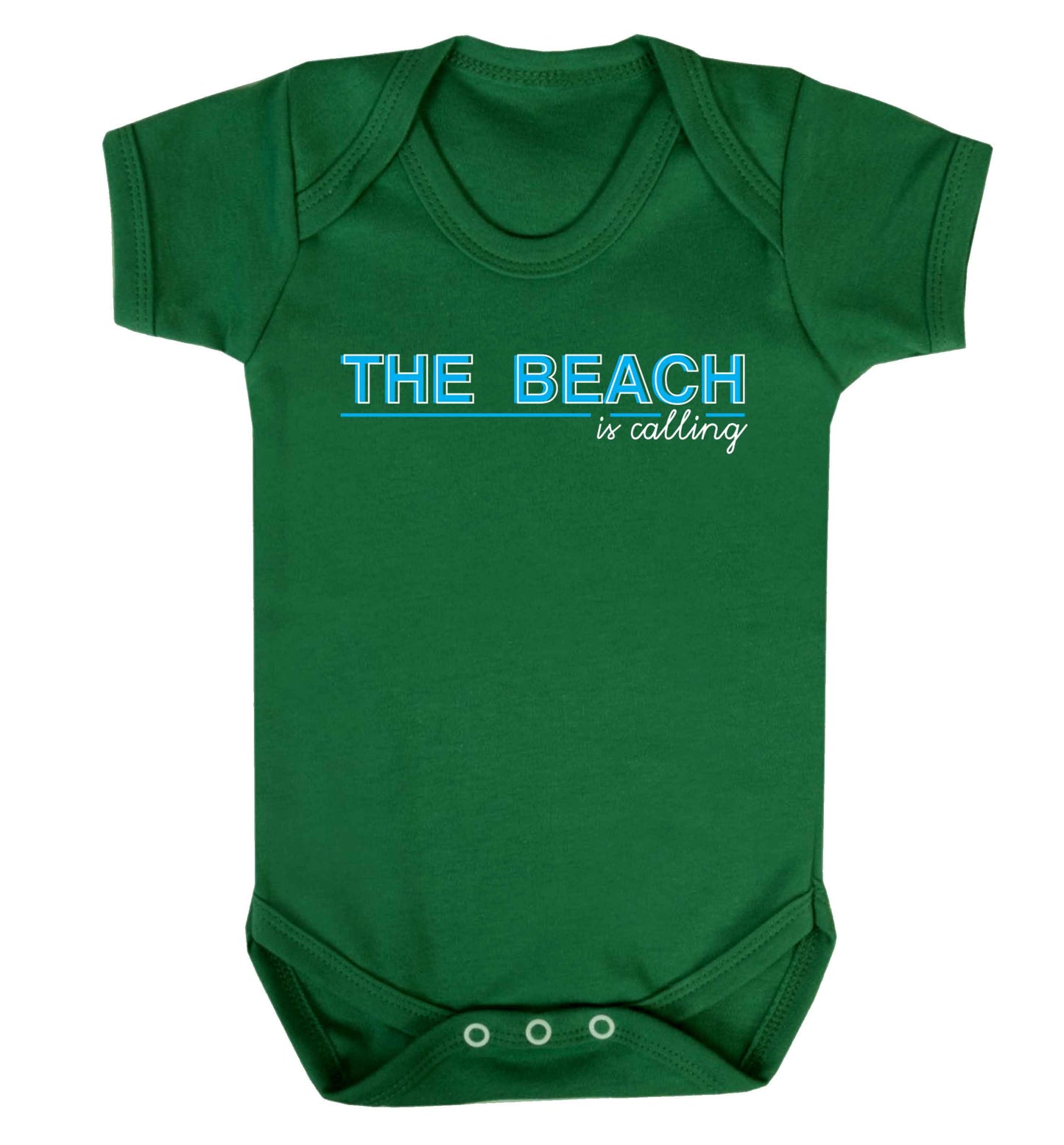 The beach is calling Baby Vest green 18-24 months