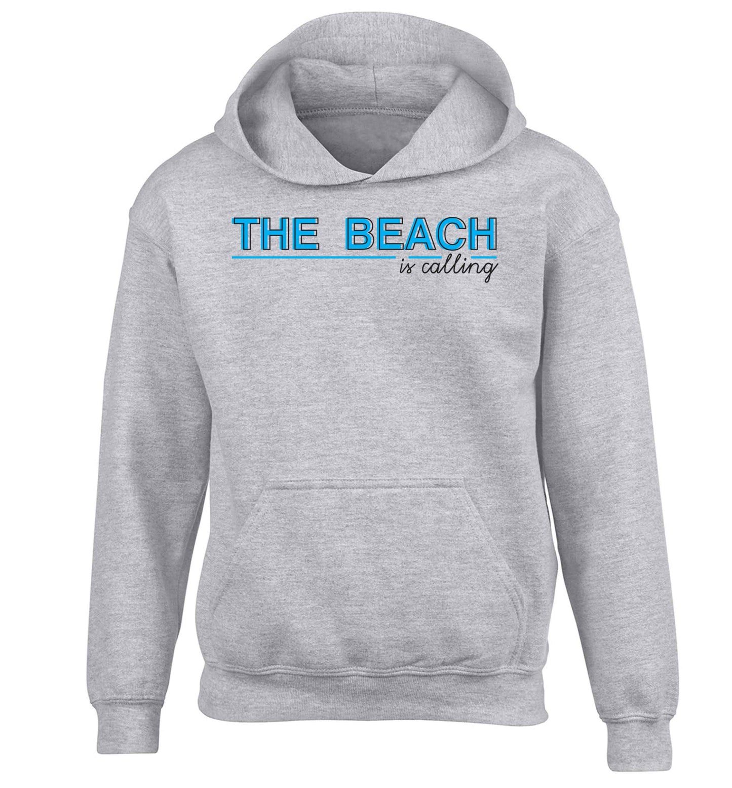 The beach is calling children's grey hoodie 12-13 Years