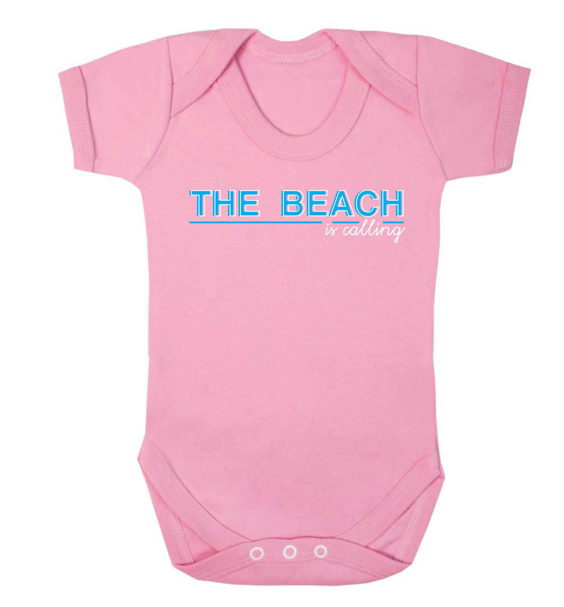 The beach is calling Baby Vest pale pink 18-24 months