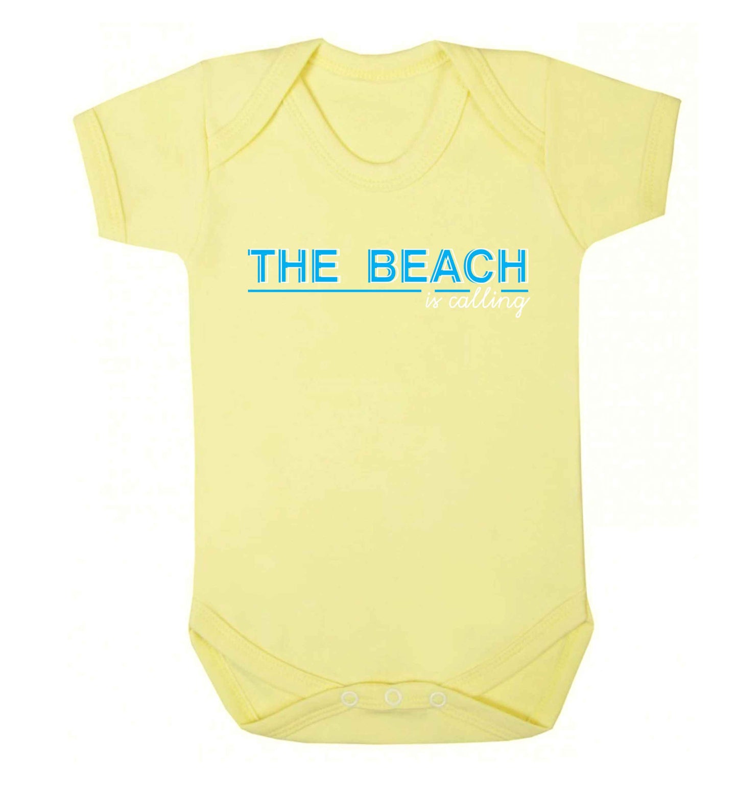 The beach is calling Baby Vest pale yellow 18-24 months