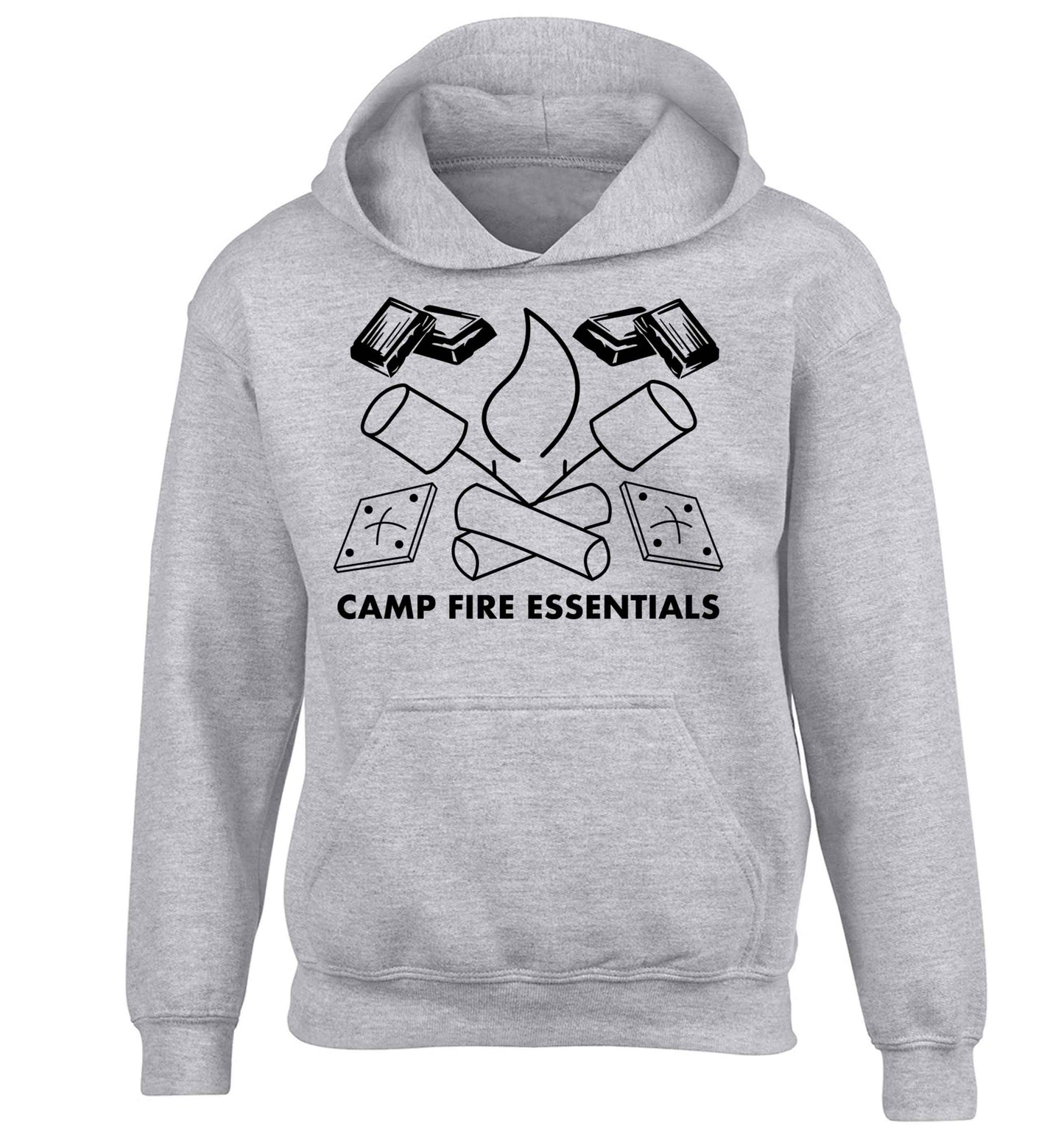Campfire essentials children's grey hoodie 12-13 Years