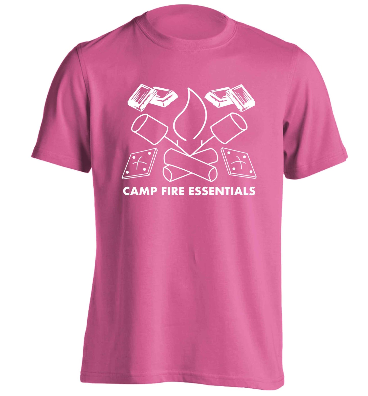 Campfire essentials adults unisex pink Tshirt 2XL