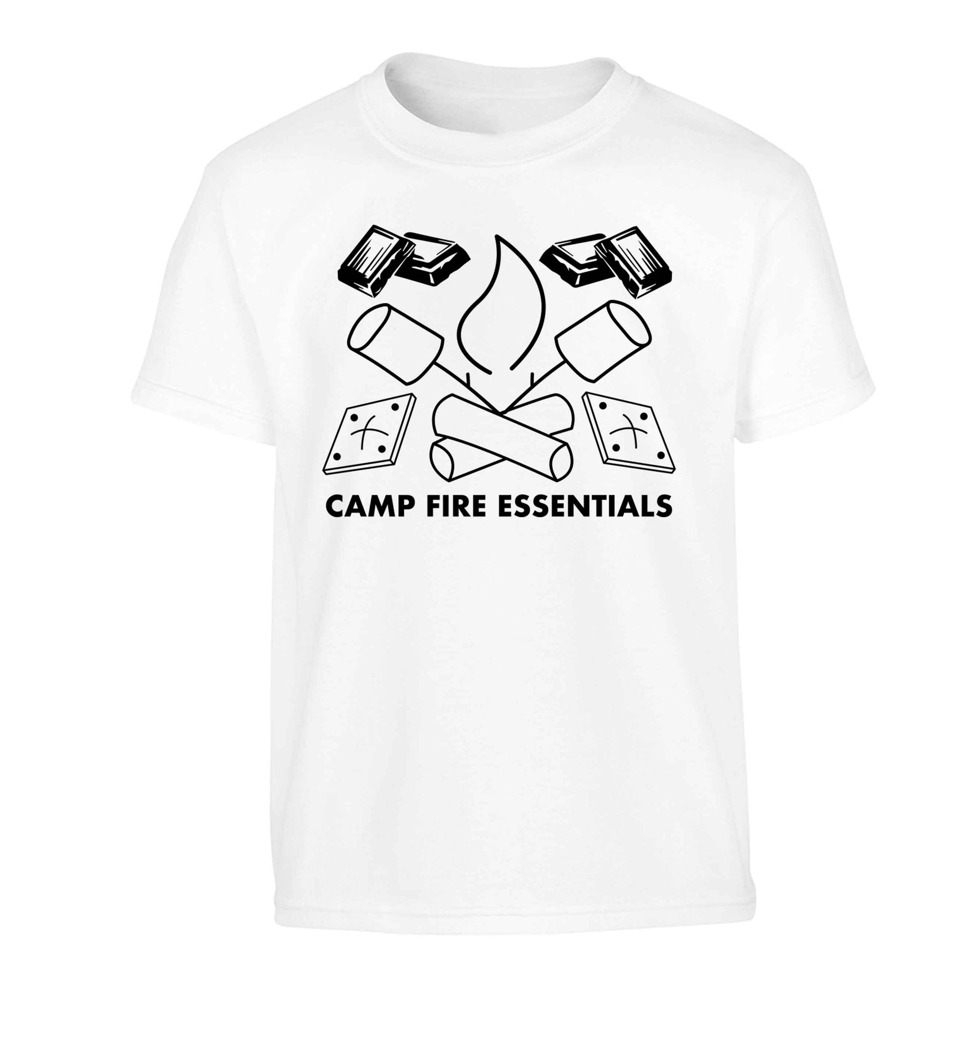 Campfire essentials Children's white Tshirt 12-13 Years