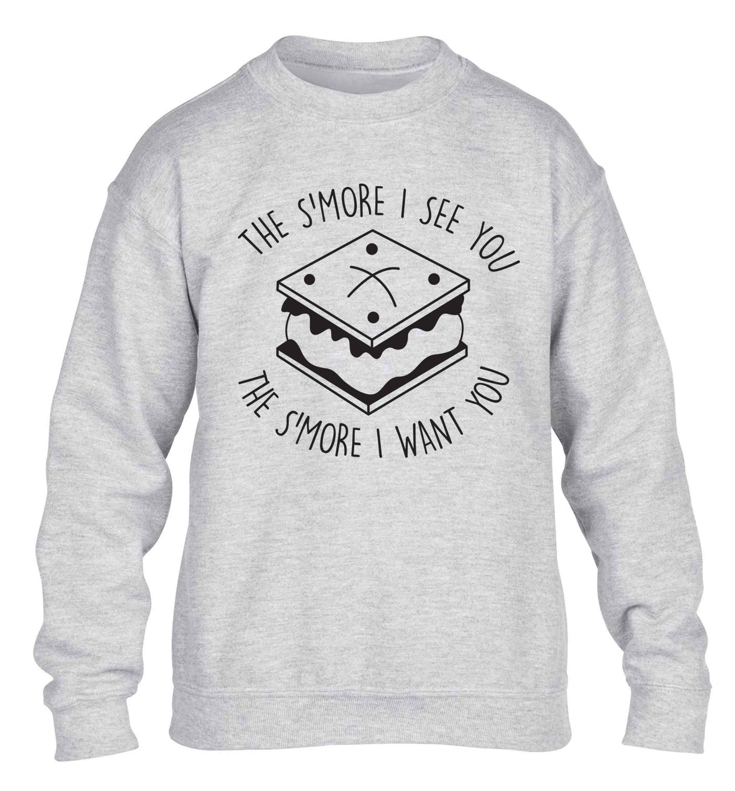 The s'more I see you the s'more I want you children's grey sweater 12-13 Years