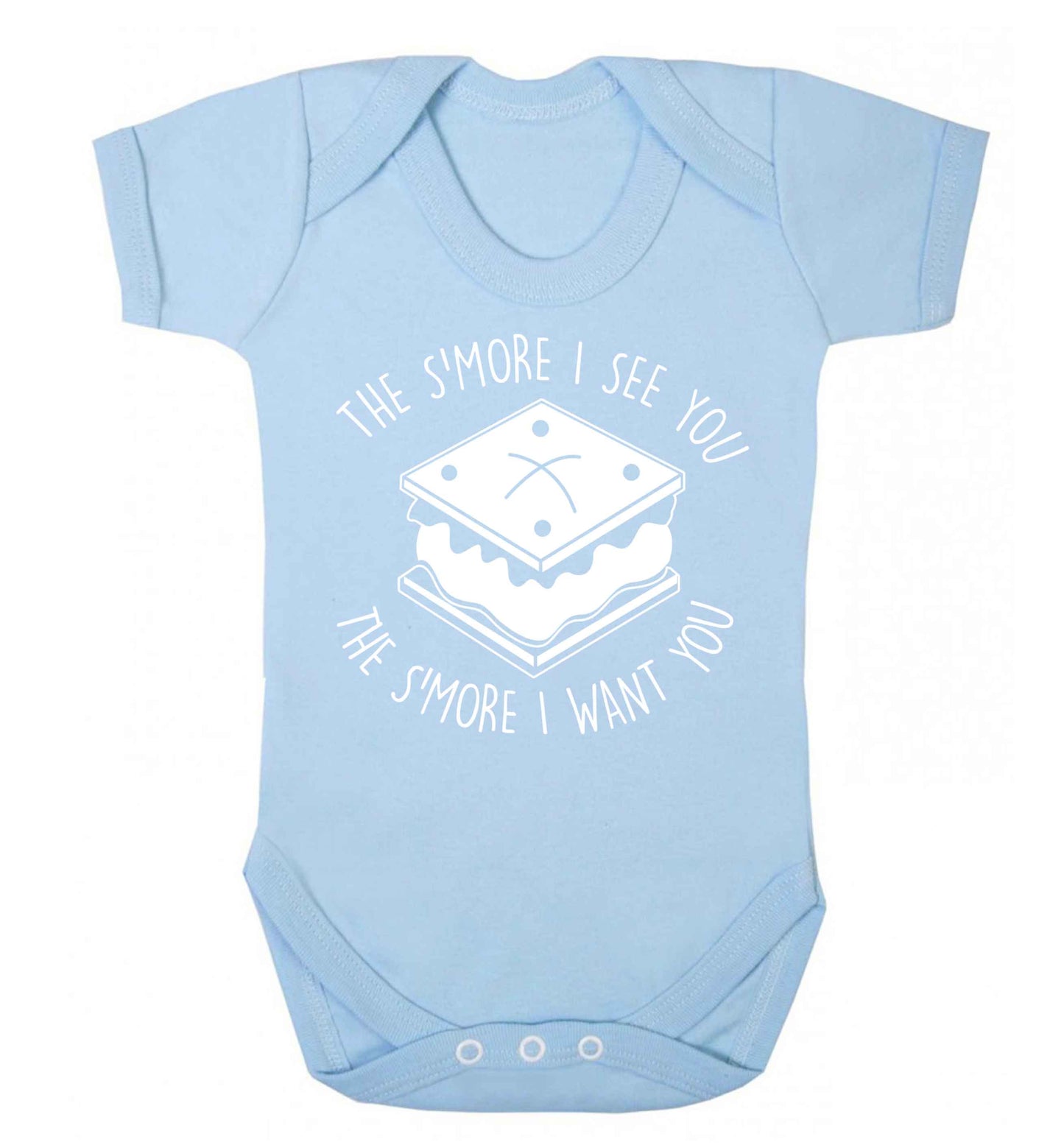 The s'more I see you the s'more I want you Baby Vest pale blue 18-24 months